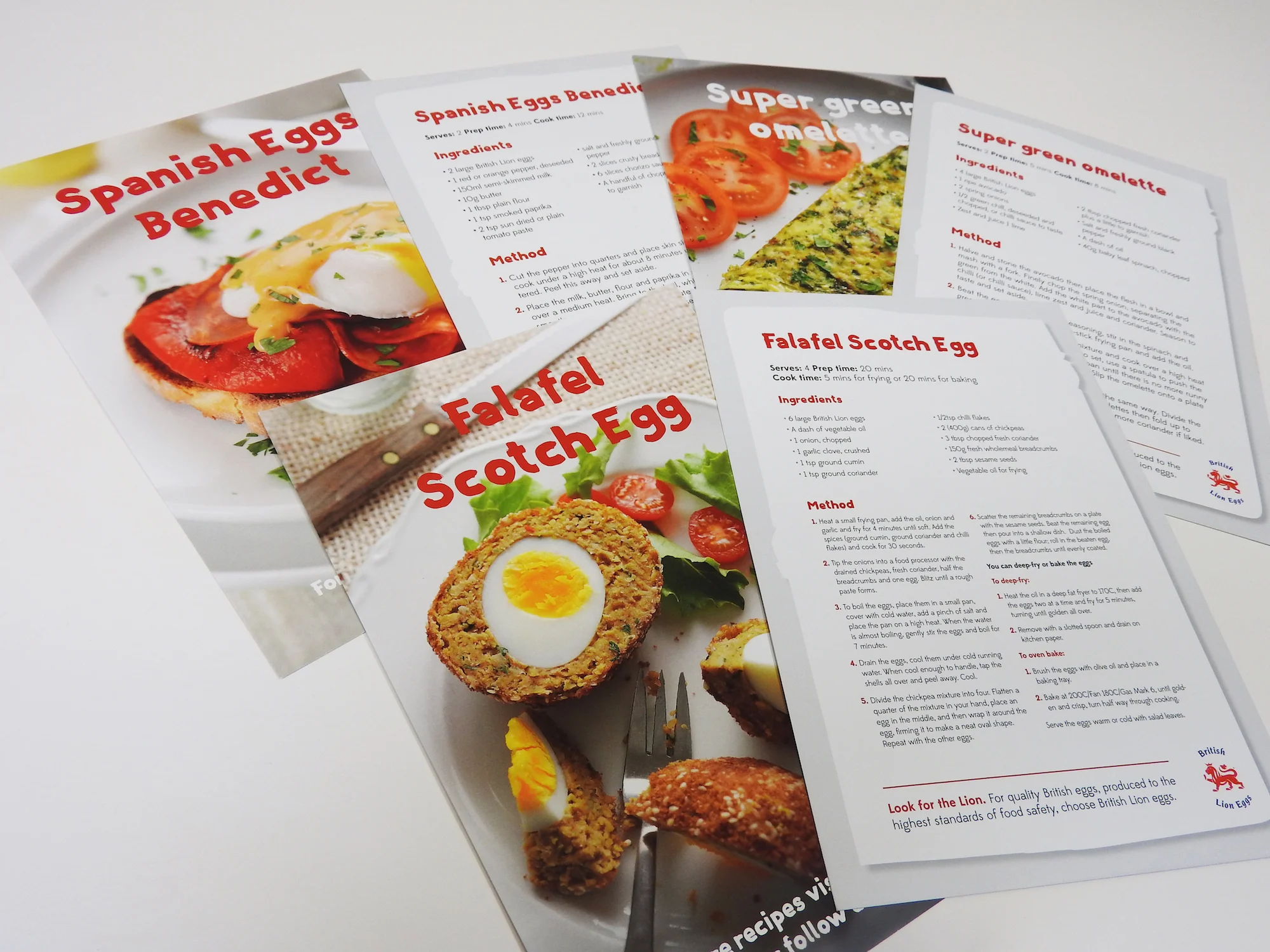 British Lion Egg Recipe Flyers