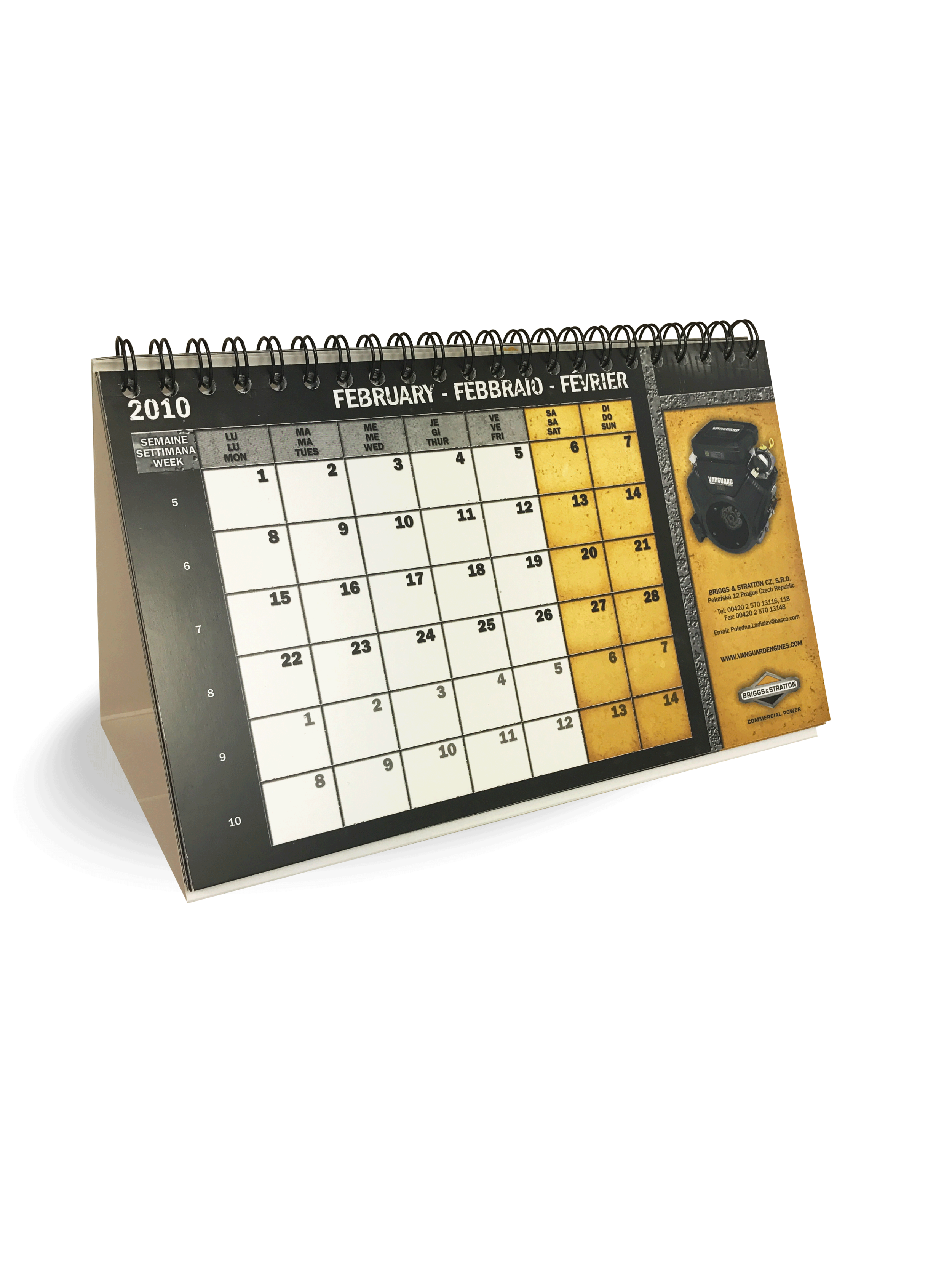 Printed Desk Calendar with Tent Card