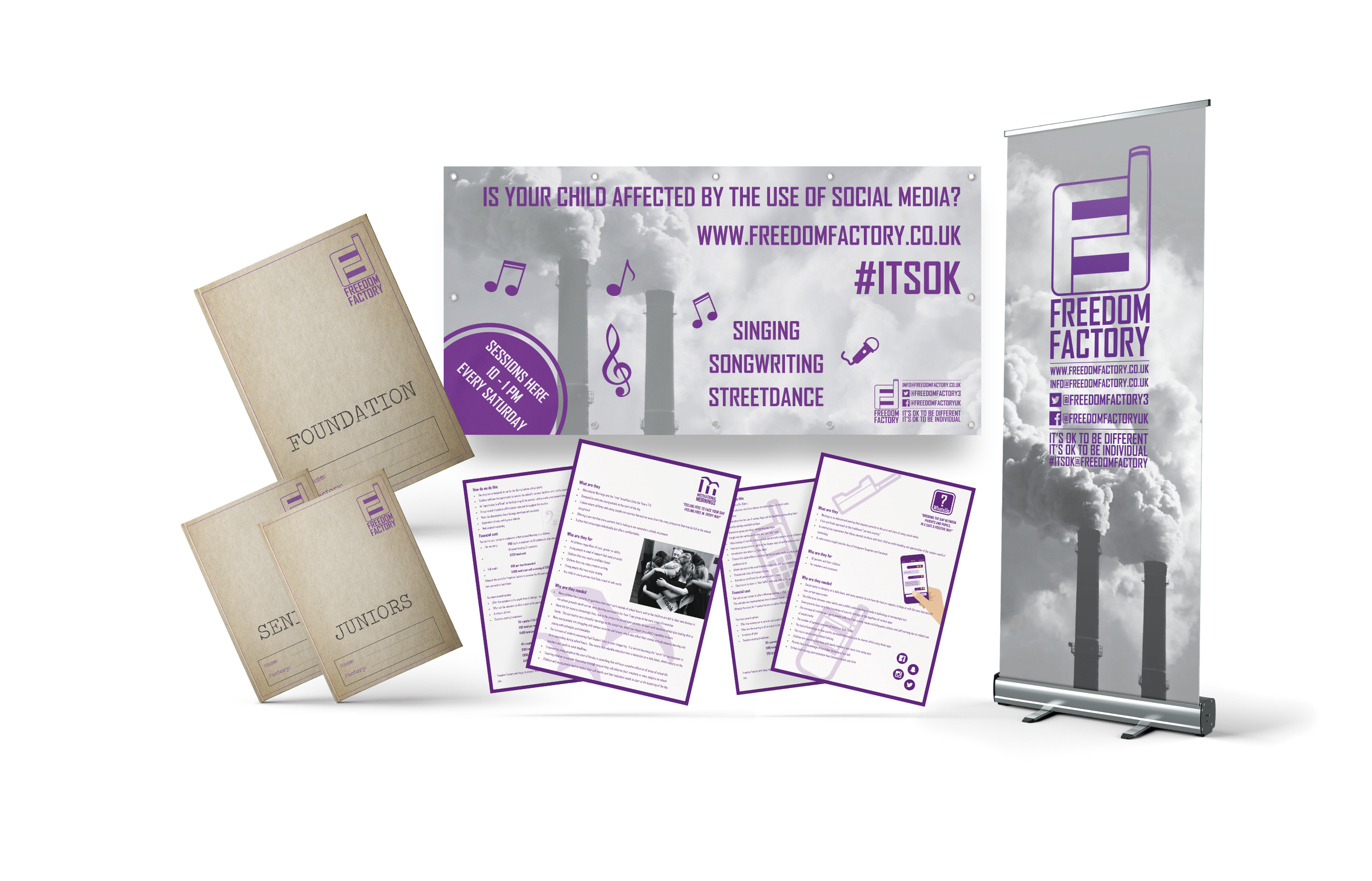 Freedom Factory Design and Printed Marketing Material