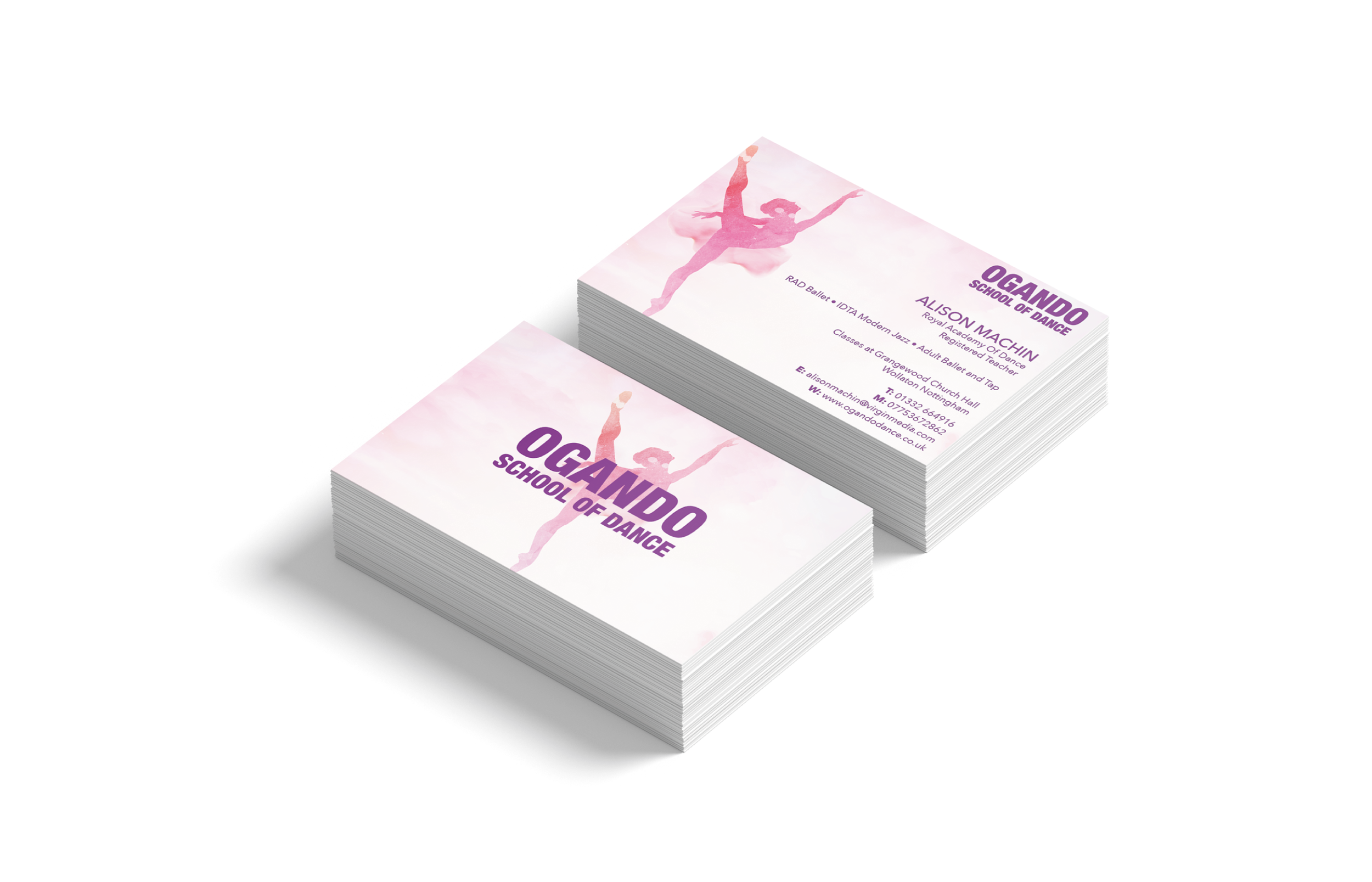 Ogando Dance School Business Cards Designed and Printed (Copy)