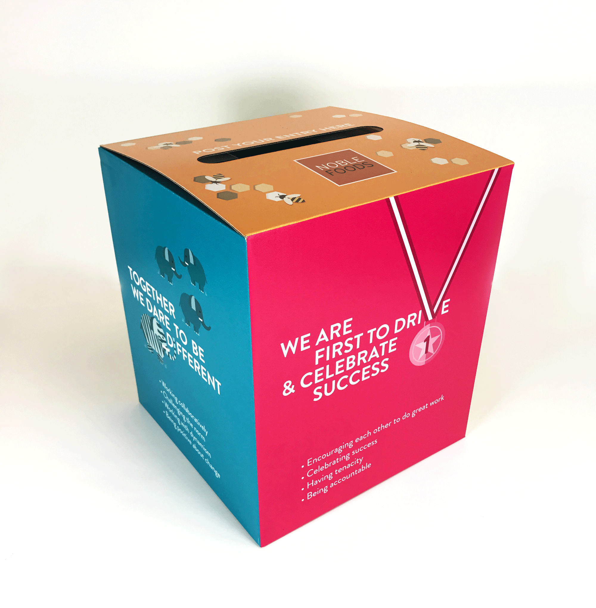 POS Box to hold Competition Entries for Noble Foods