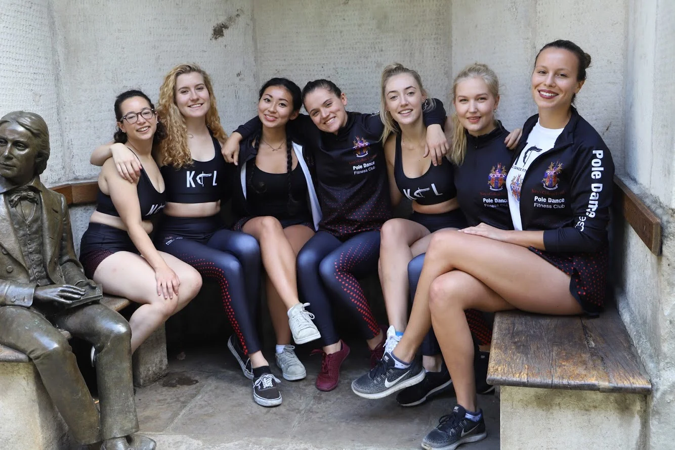 Kings College Pole Fitness in their Elite Competition Uniform