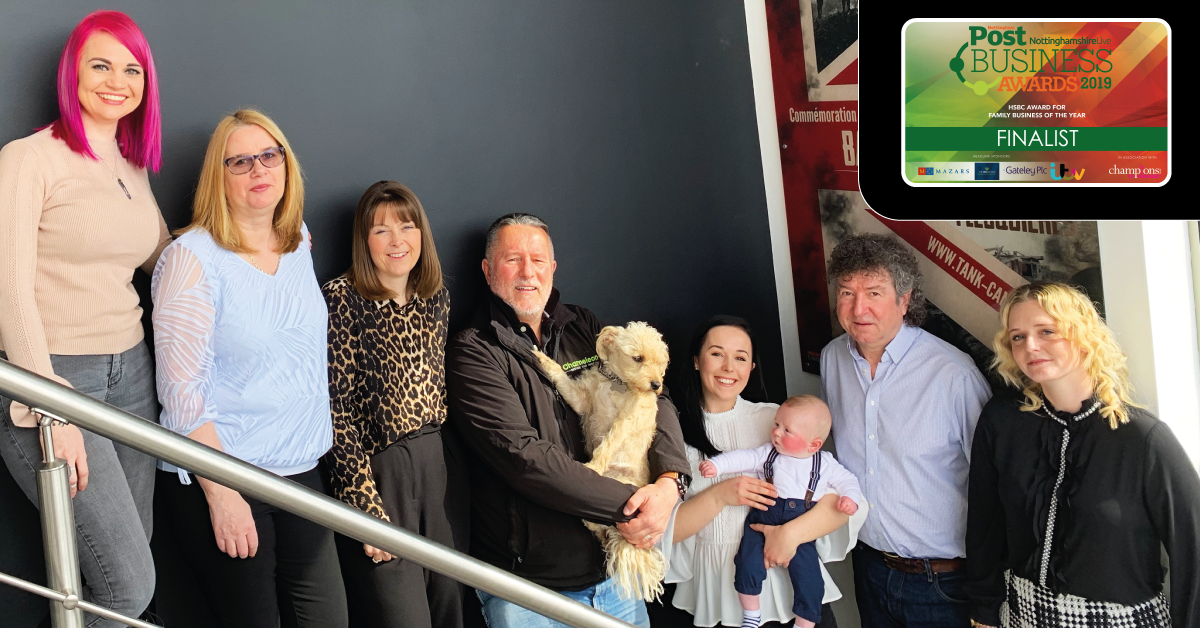 Our 2019 Chameleon Team - From Left to Right: Kelli, Jill, Tracey, Mike, Phoebe (Dog), Lucie, Freddie (New Addition), Nigel and Suzanne.