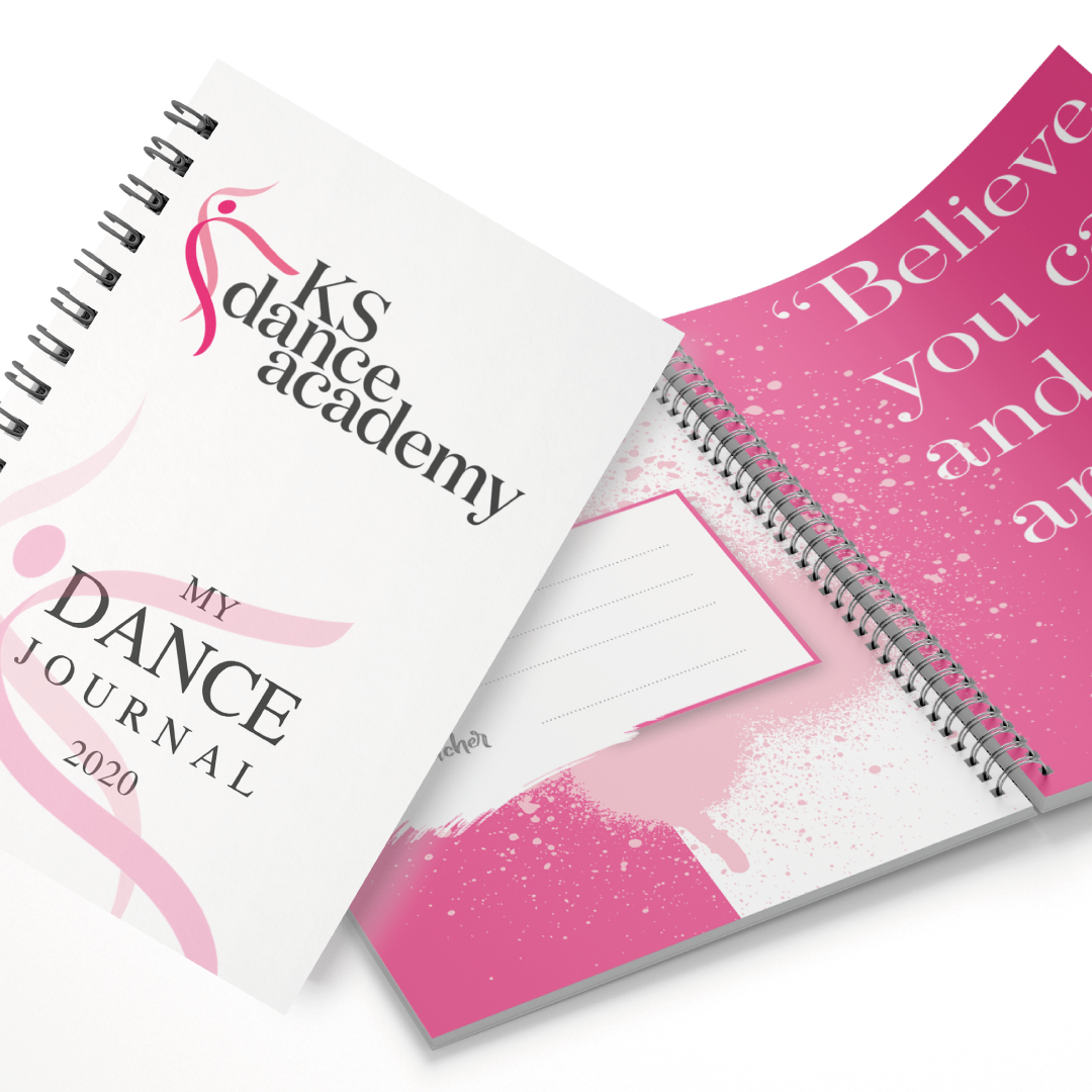 KS Dance Academy Dance Journal - Pink and White