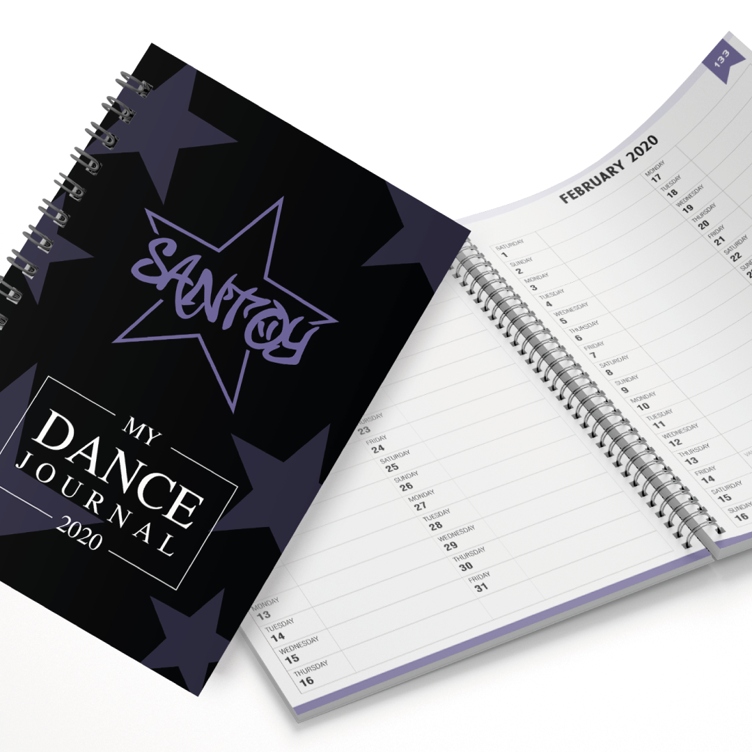 Santoy Dance Journal purple and black