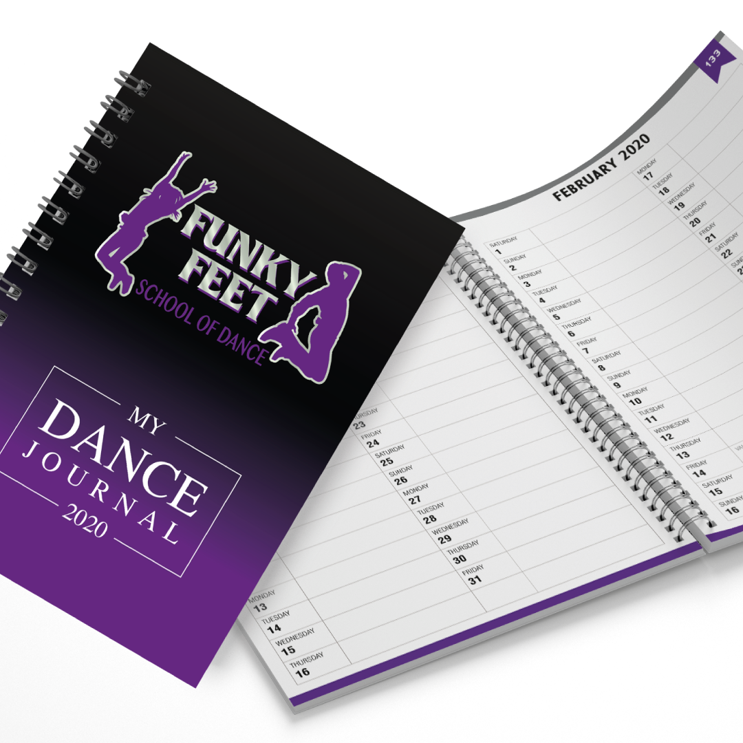 Funky Feet Dance School - Black and Purple Dance Journal