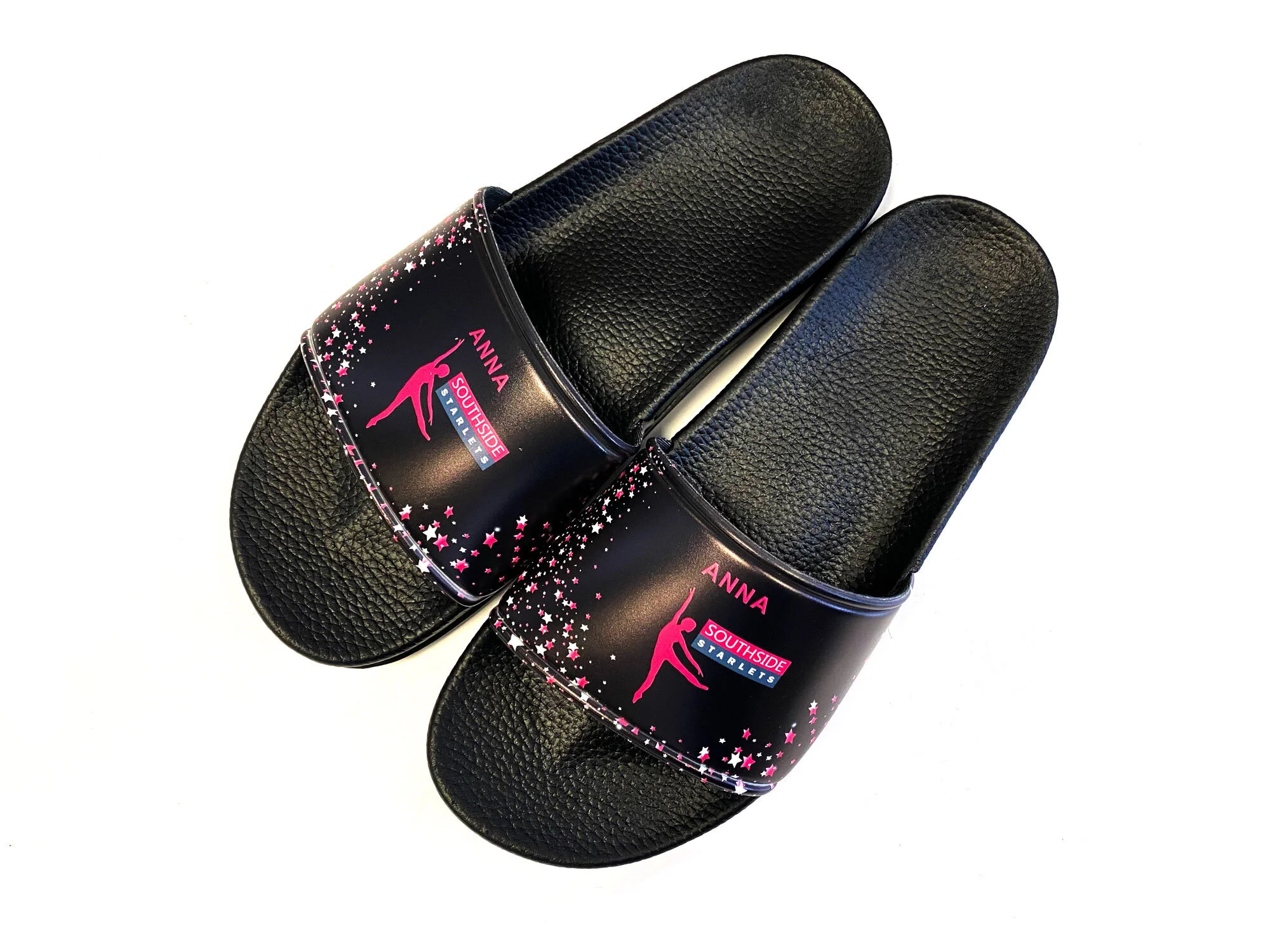 Southside Dance Custom Bespoke Dance School Sliders - Black and Pink