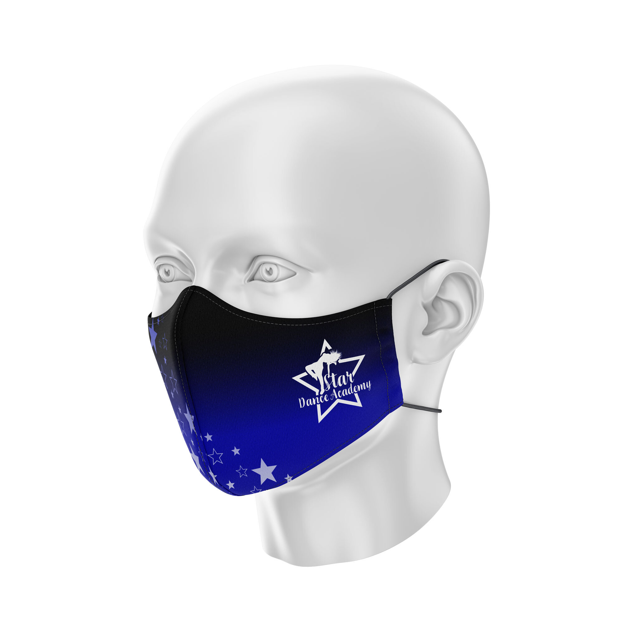 Star Dance Ombre Custom Grey Face Masks
