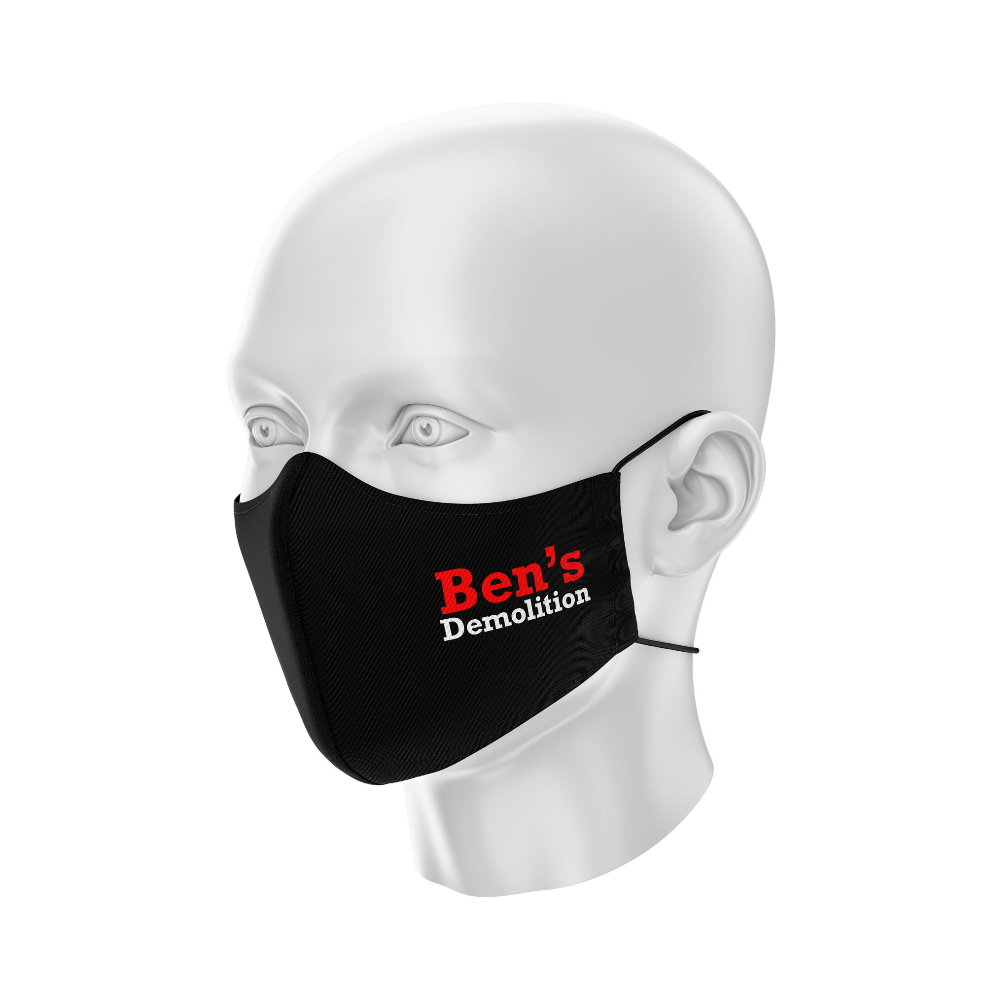 Ben's Demolition Black Custom Face Masks