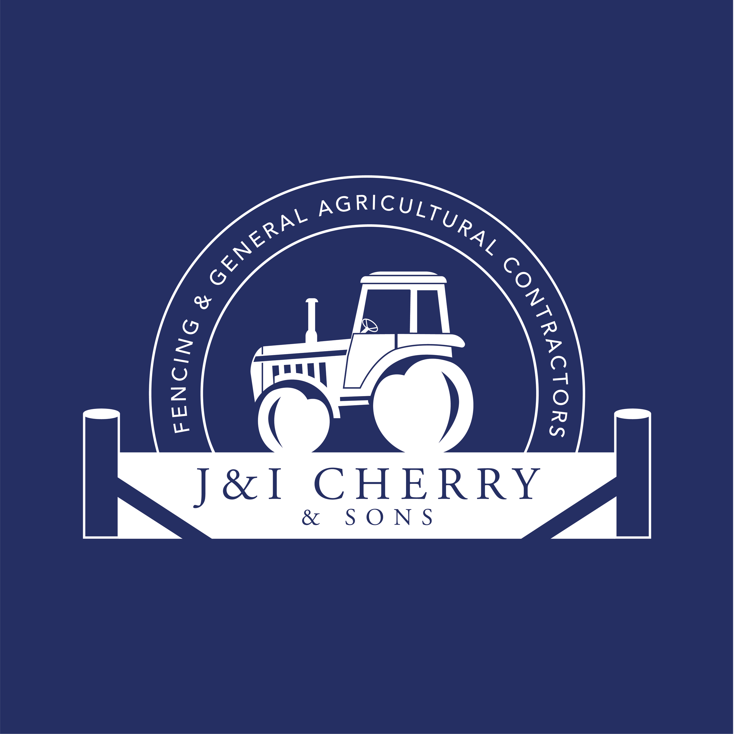 J&I CHERRY FENCING & GENERAL AGRICULTURAL CONTRACTORS NAVY AND WHITE LOGO DESIGN (Copy)