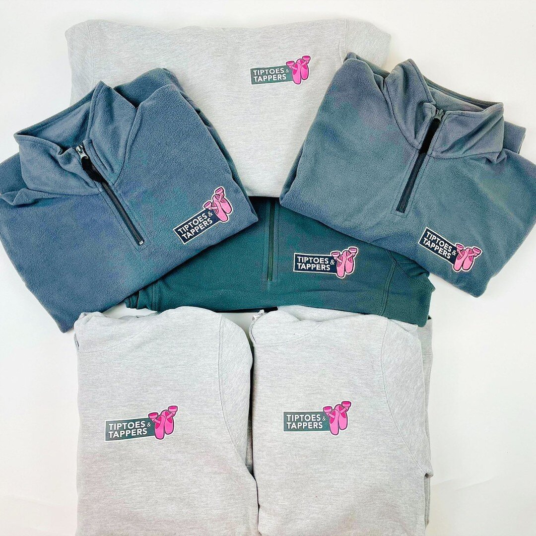 Soft, cosy and comfortable - these embroidered hoodies, sweatshirts and fleeces were produced for our lovely London dance school clients Tiptoes &amp; Tappers! Perfect for keeping little dancers and teachers wrapped up warm for every practice 💫 @tip