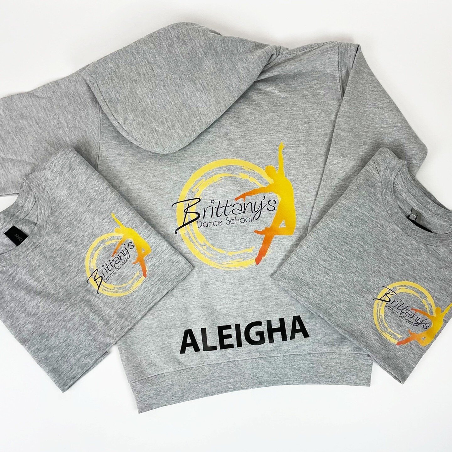 Help your students stay cosy after every single session with these custom dance school hoodies and t-shirts, made and designed for @brittsdanceschool. 

Personalised with your school's branding and student name, our uniforms are designed to be comfor