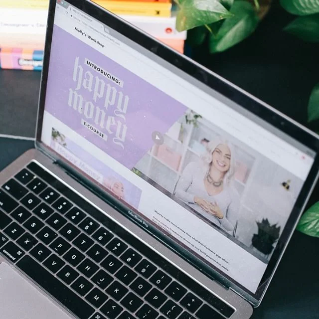 *IT'S HERE, IT'S HERE!*
.
After a TON of hard work, #happymoneyclass is now available online! Sign up between now and September 12th to become a *founding member*.
.
So what's a founding member, you ask? Founding members will gain access to the Happy