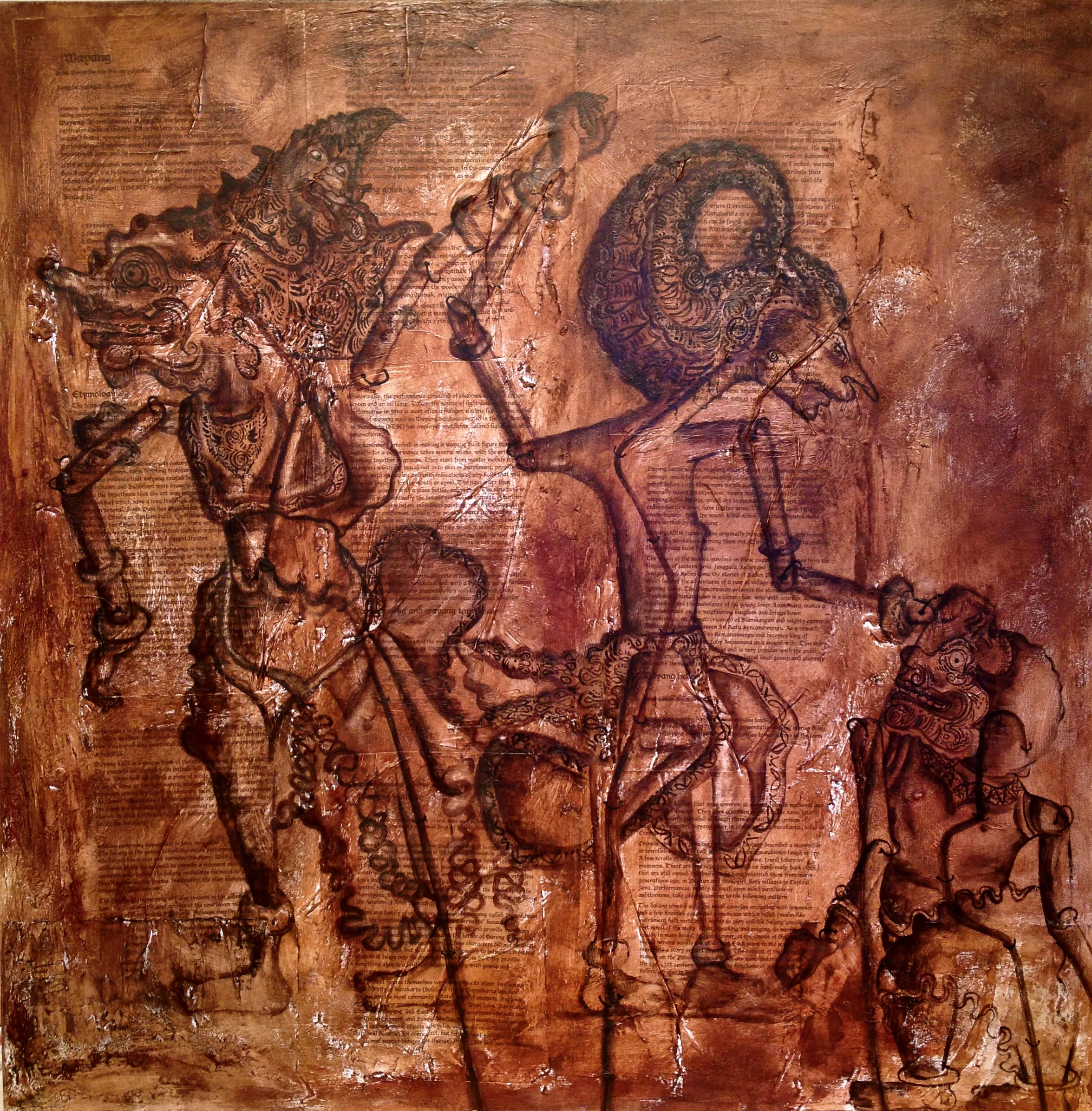 Wayang Kulit, 2014Mixed Media on canvas
