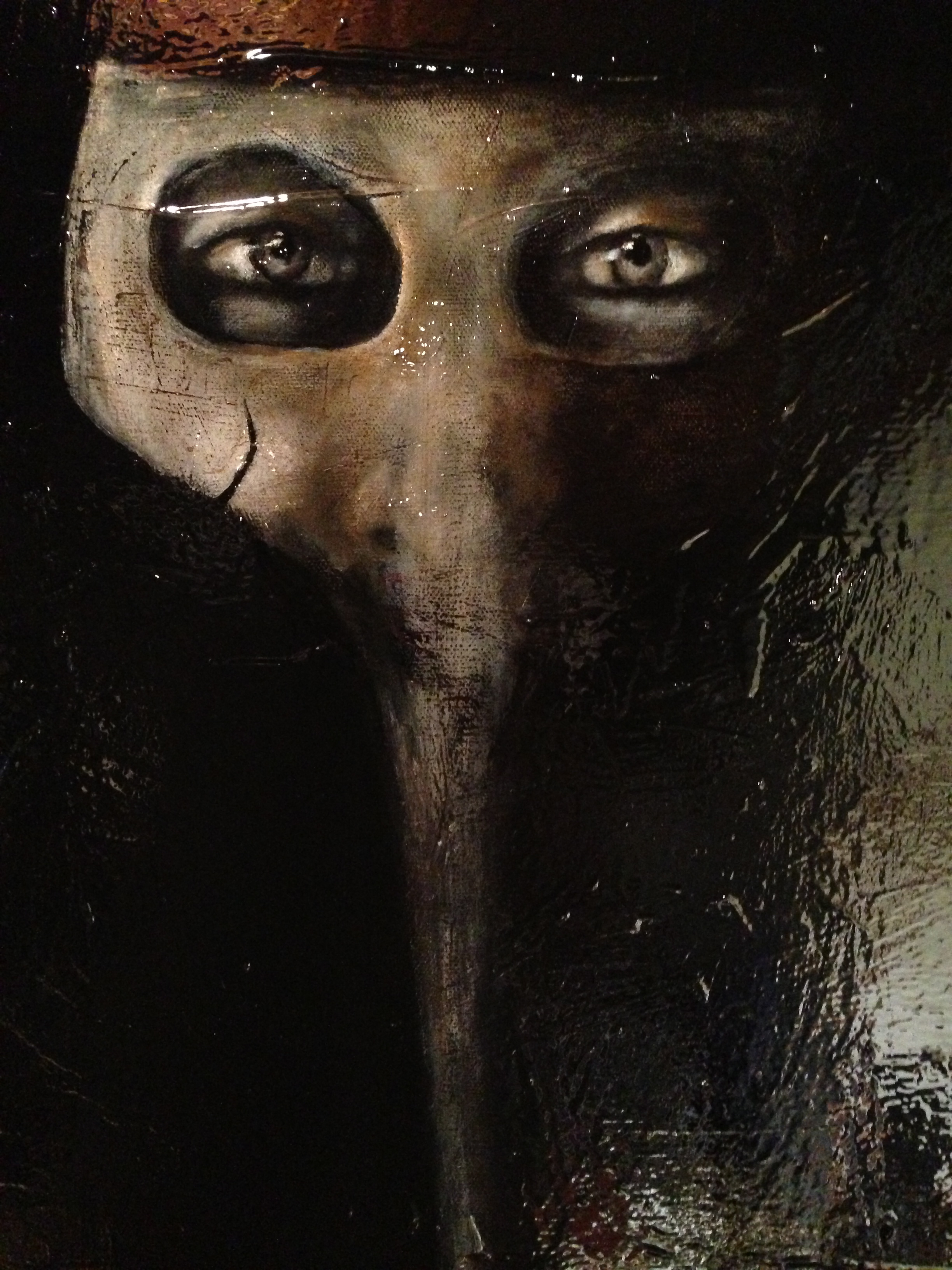 Maschera di arte, 2014 Acrylic & oil on canvas