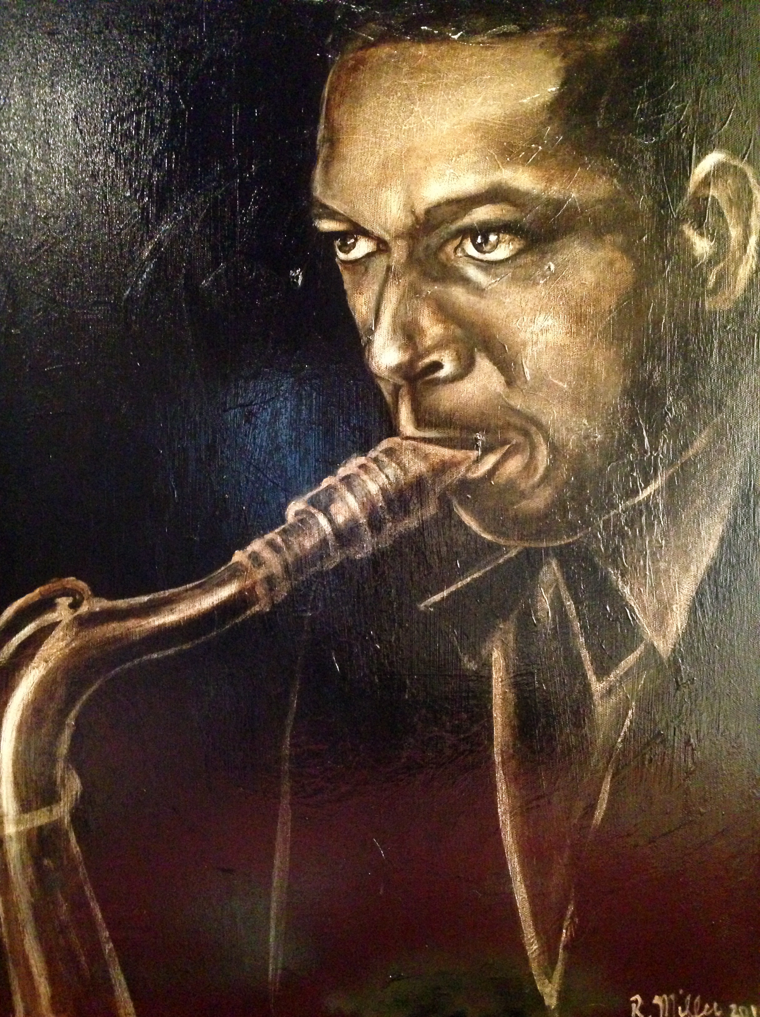 John Coltrane, 2014 Acrylic & oil on canvas