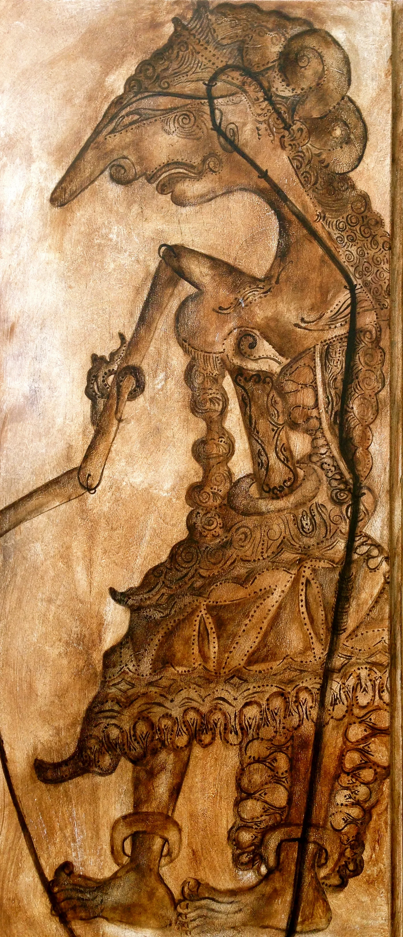 Wayang Kulit, 2014Mixed Media on wood