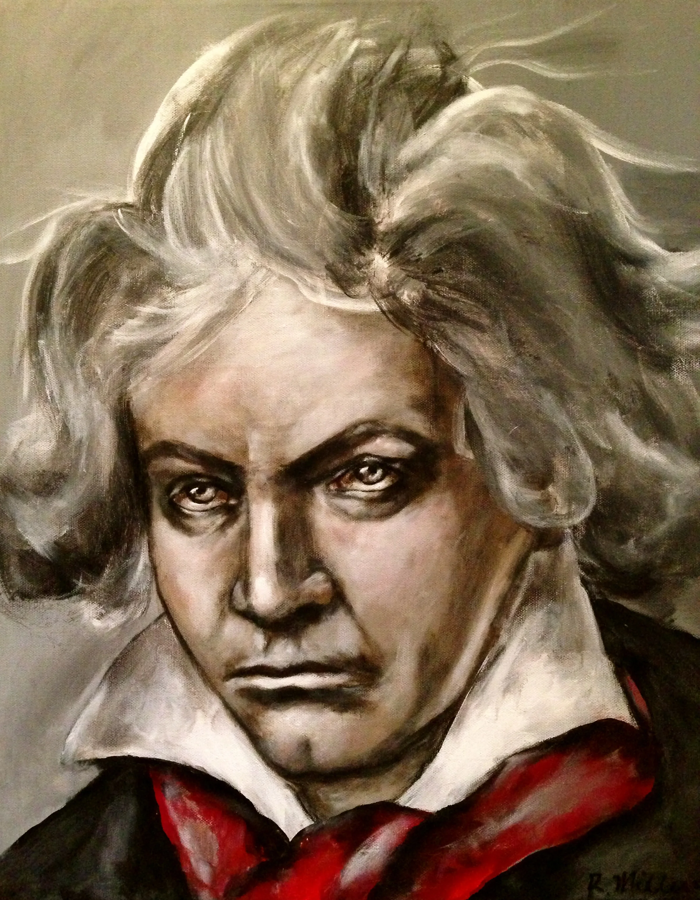 Ludwig Van Beethoven, 2014Acrylic and oil on canvas