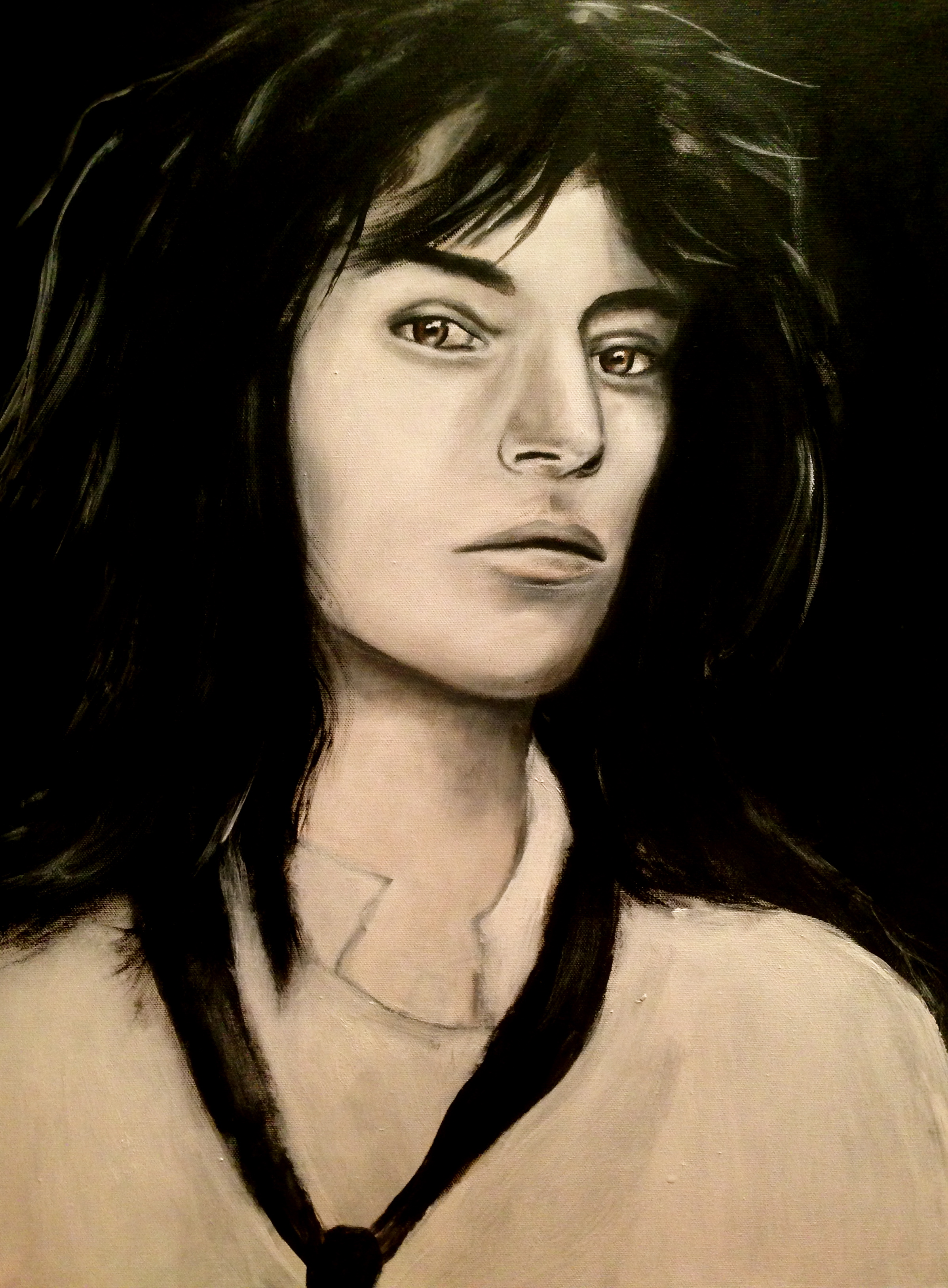 Patti Smith, 2014 Acrylic on canvas