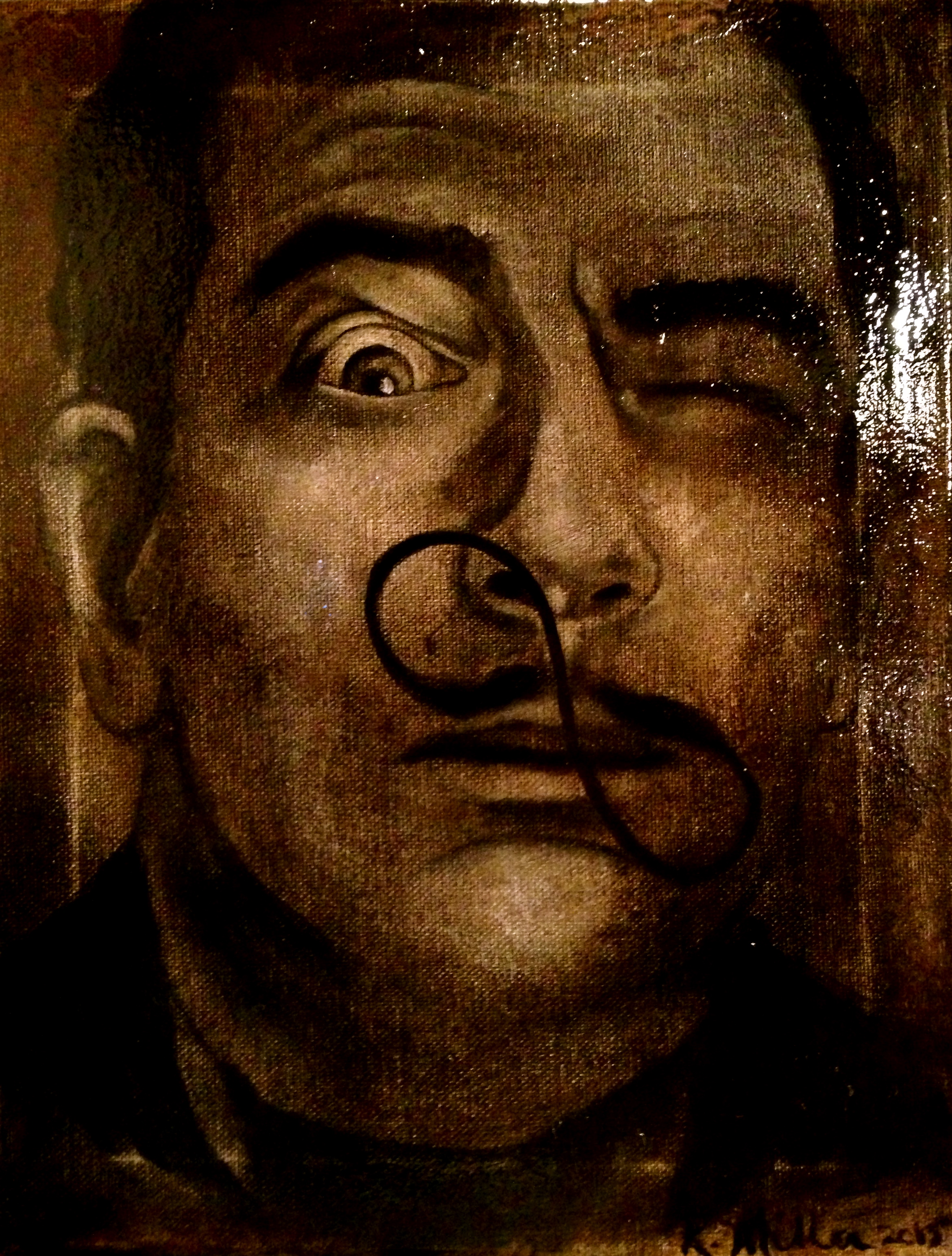 Salvador Dali, 2015 Acrylic & oil on canvas