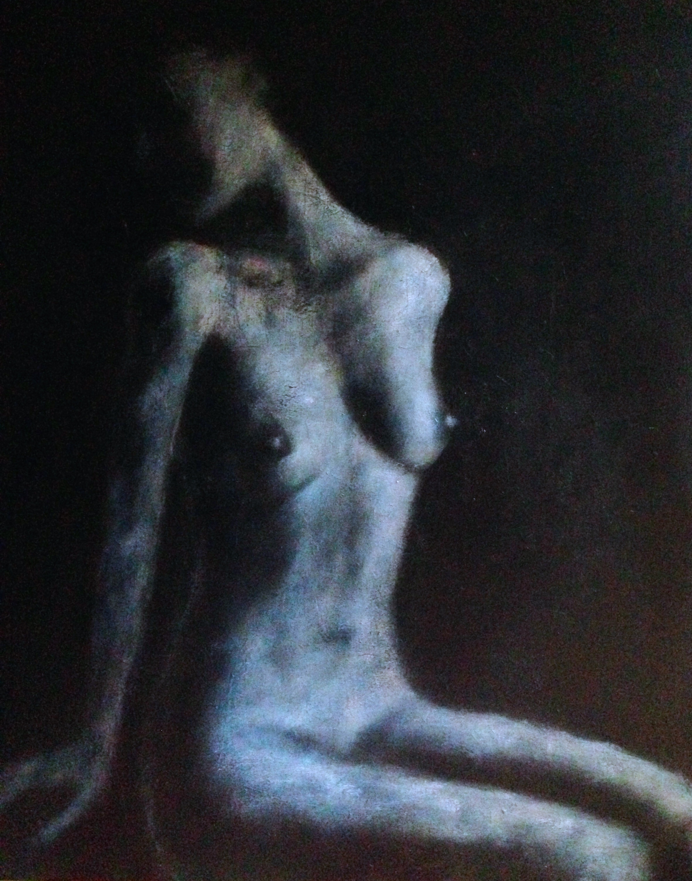 Blue Nude 4'x5', 2015 Acrylic & oil on canvas