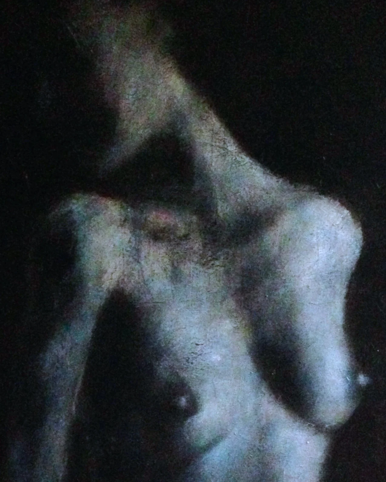 (closeup) Blue Nude 4'x5', 2015Acrylic & oil on canvas