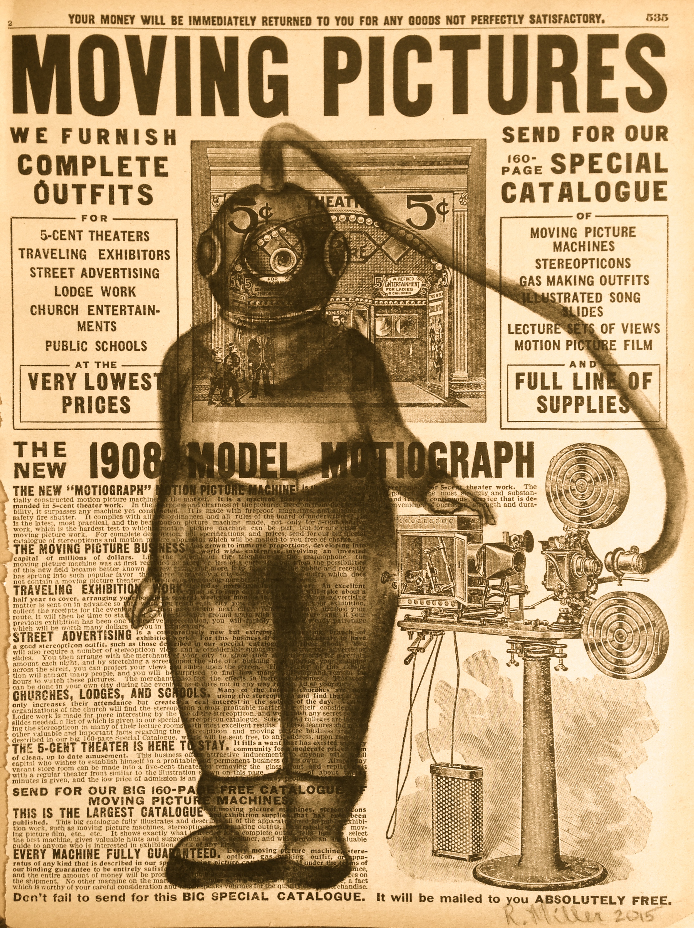 Outfitted 2015 Charcoal on antique catalog