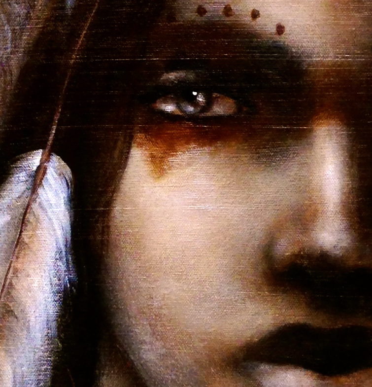 (closeup) Tse-Che-Nako, 2015 Acrylic & oil on canvas