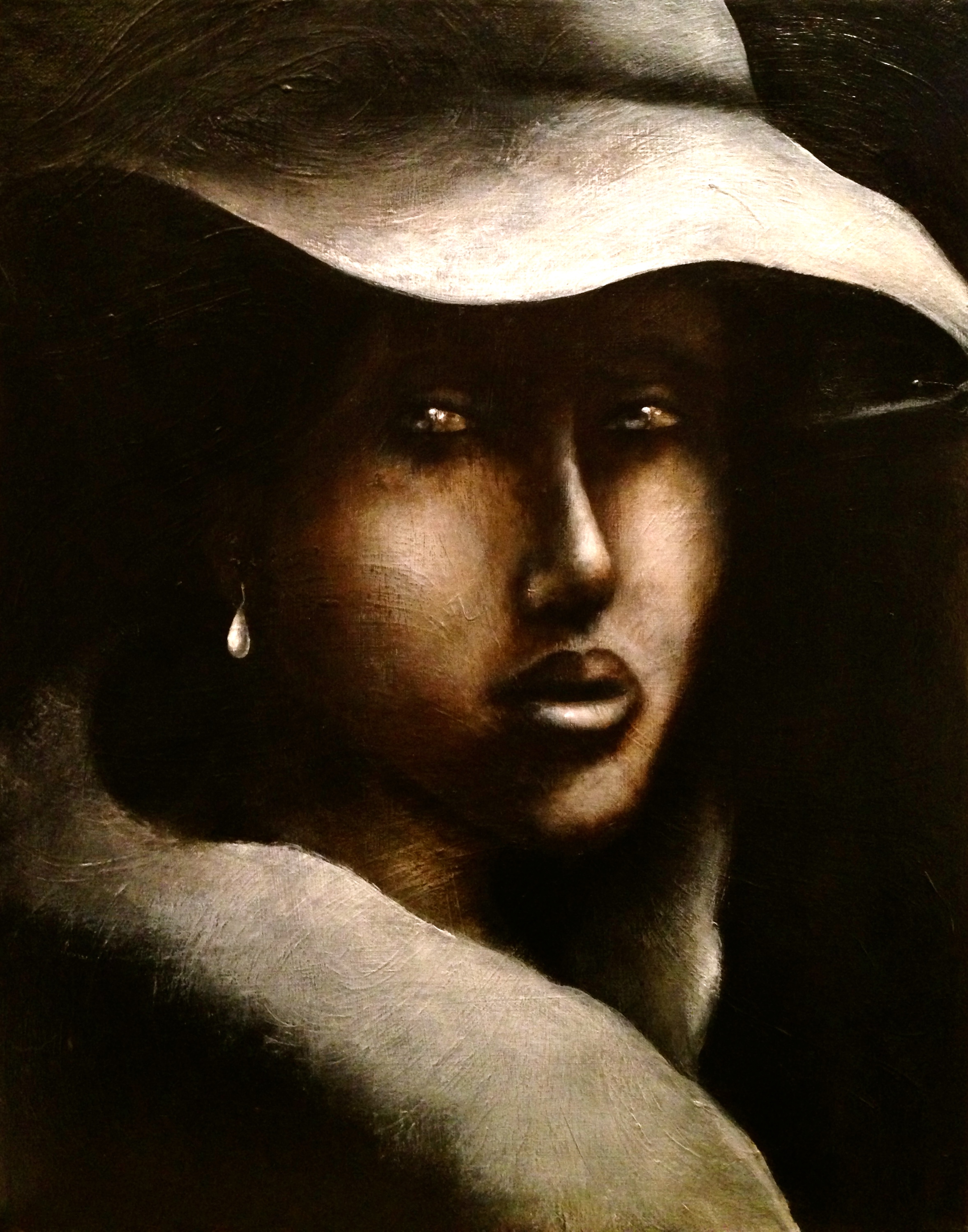 "Pearl of Her Eye" 2015 Acrylic & oil on canvas