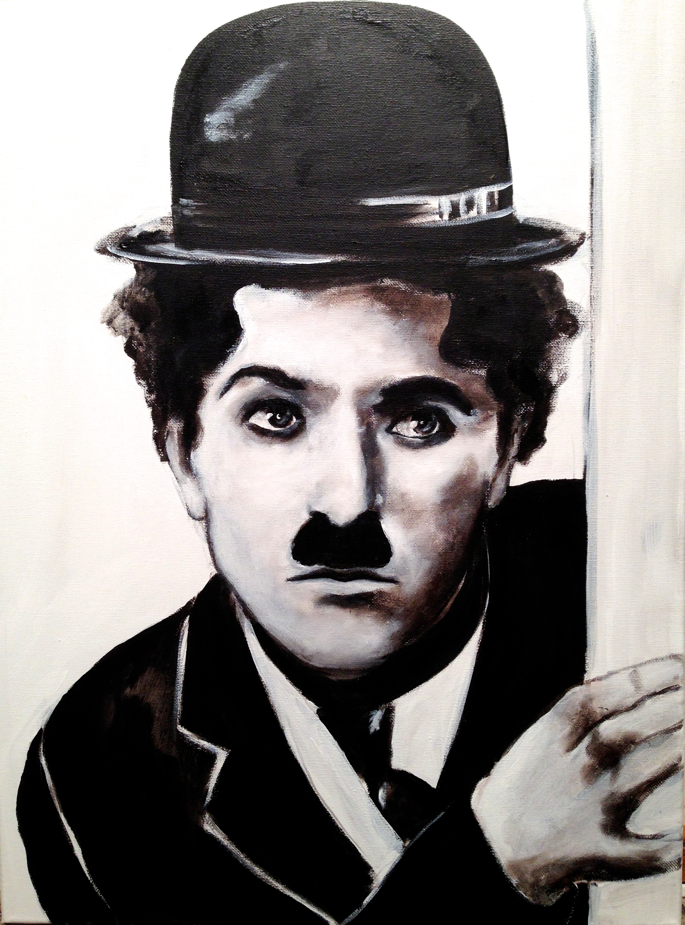 Charlie Chaplin, 2015 Acrylic & oil on canvas