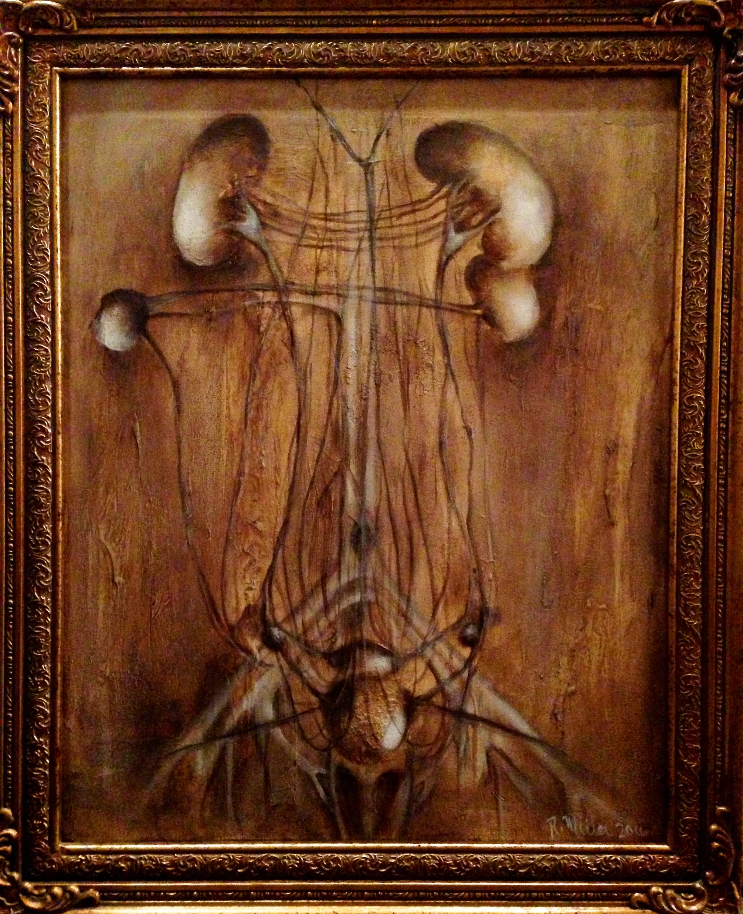 (framed)Artnatomy I, 2016 Mixed media on canvas