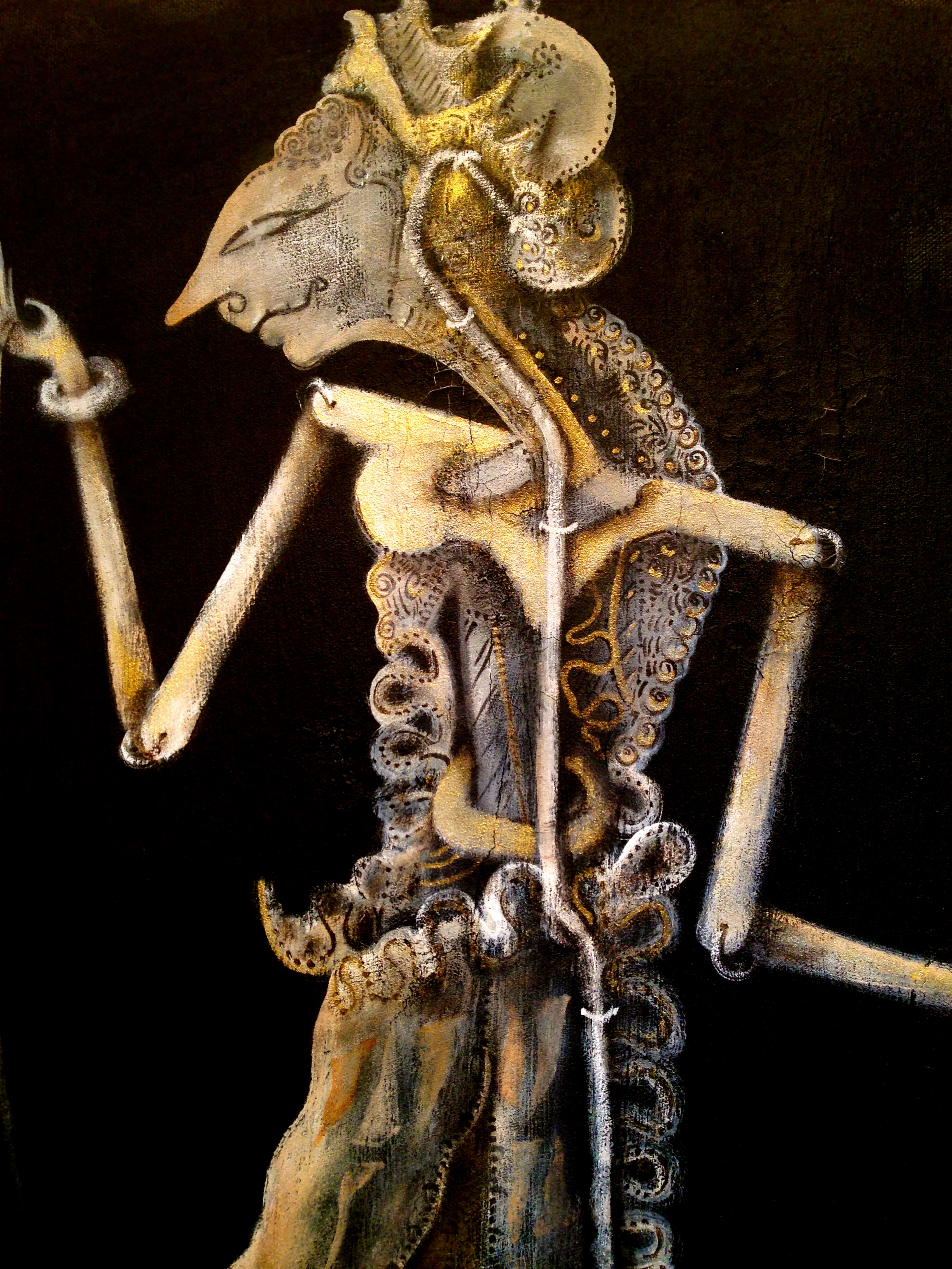 (closeup)Wayang, 2016 Acrylic/texture medium on canvas