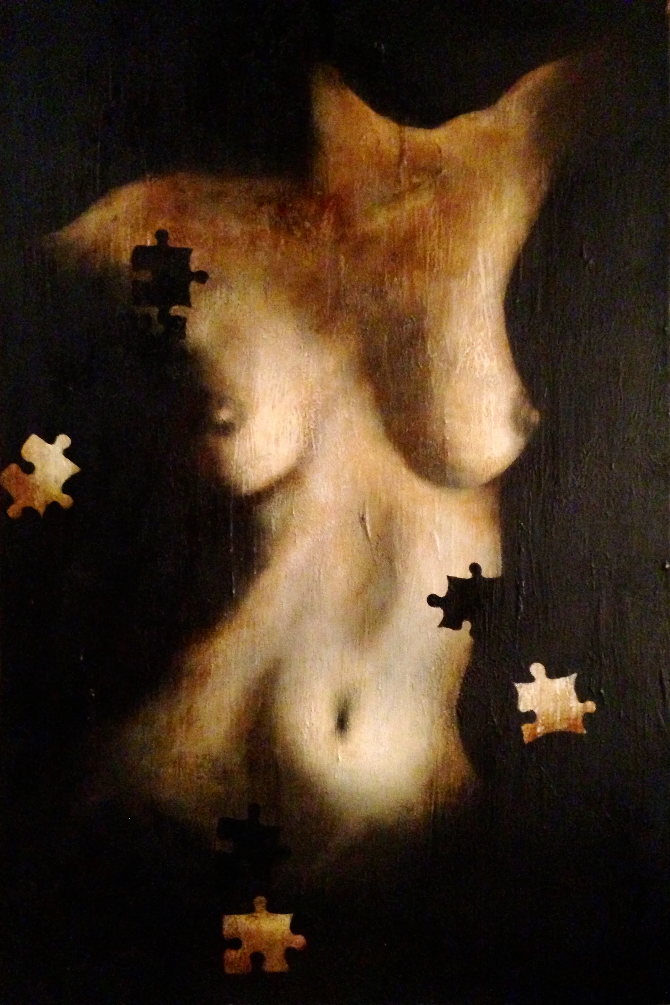 The Human Puzzle, 2016Acrylic & texture medium on canvas, 24" x 36"
