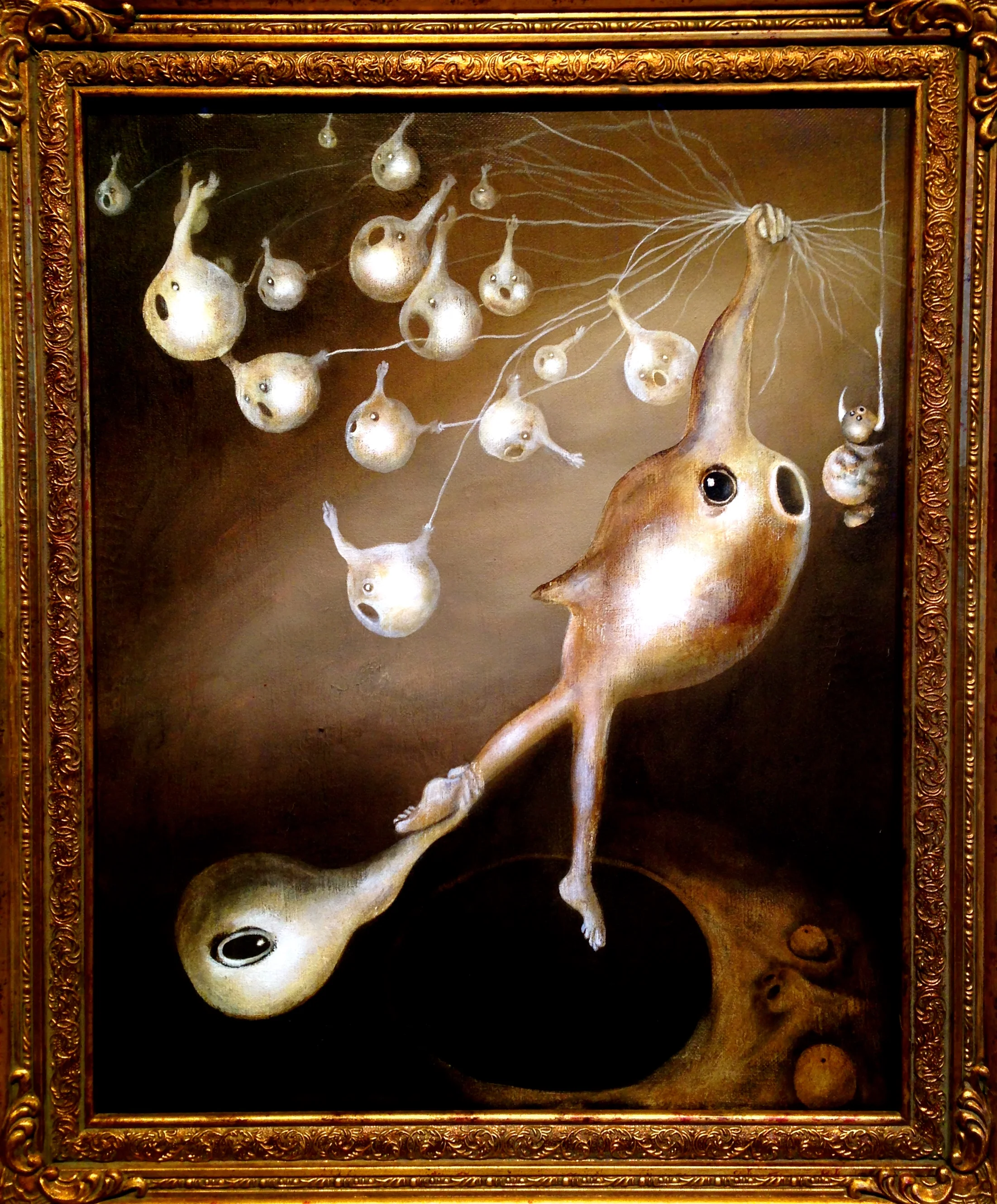 (framed) Sometimes It's Not Worth The Snailworm, 2016Acrylic & texture medium on canvas