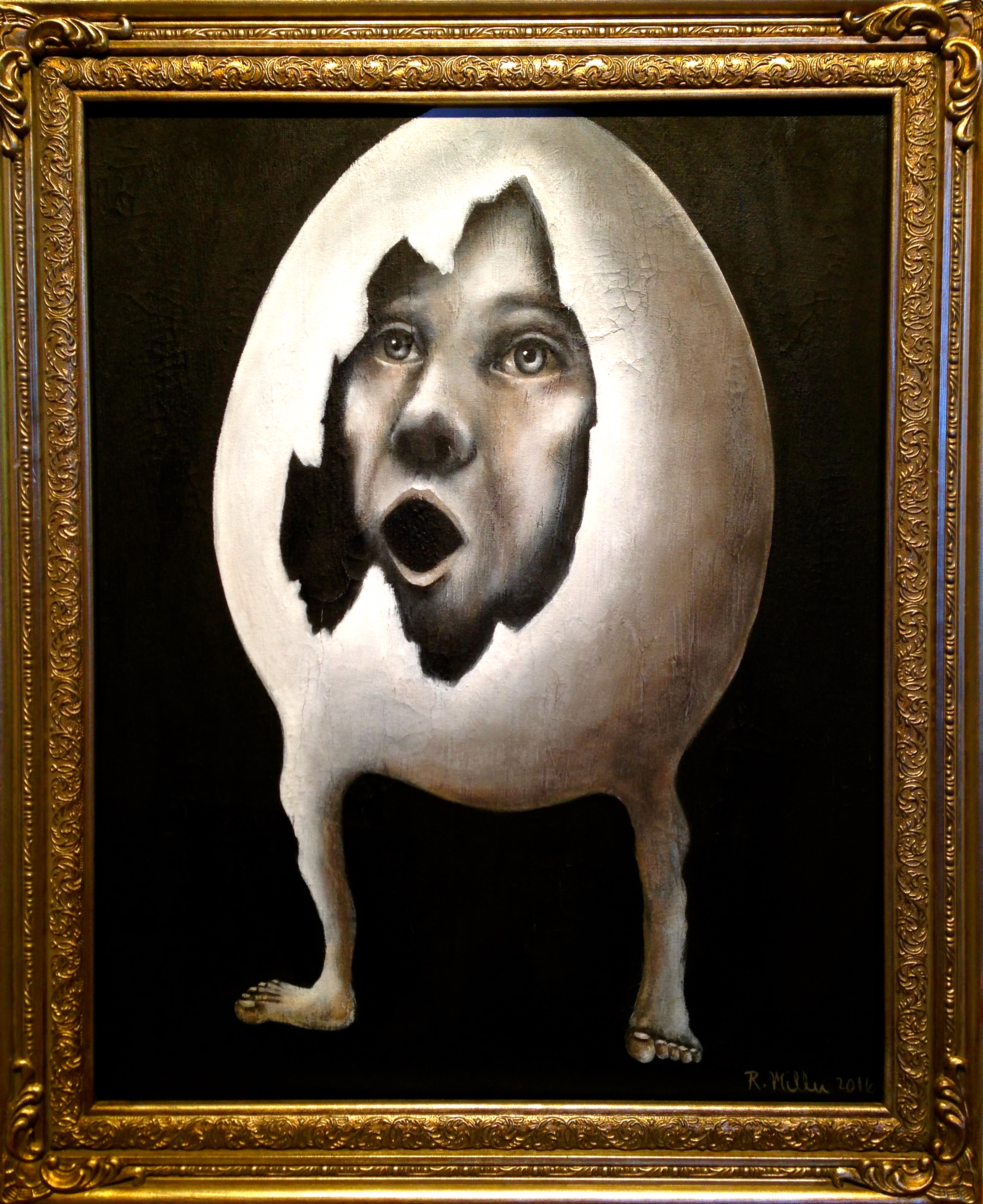 Eggman, 2016 Acrylic & texture medium on canvas