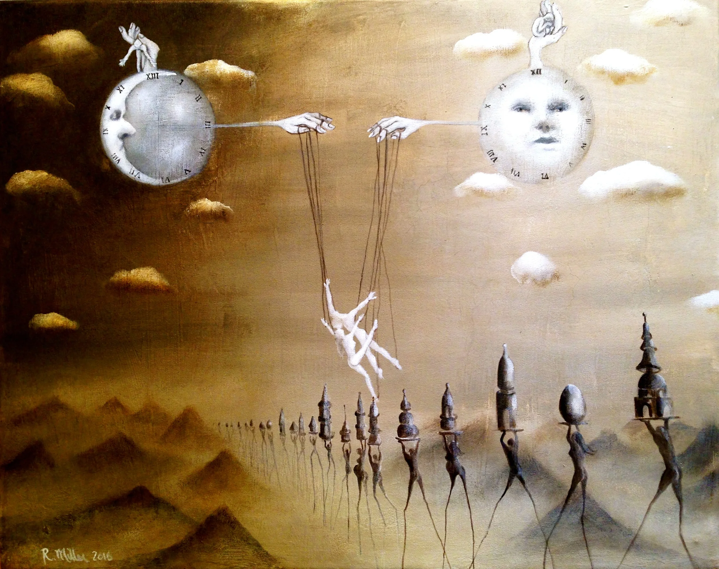 The Illusion, 2016 Acrylic, oil, & texture medium on canvas