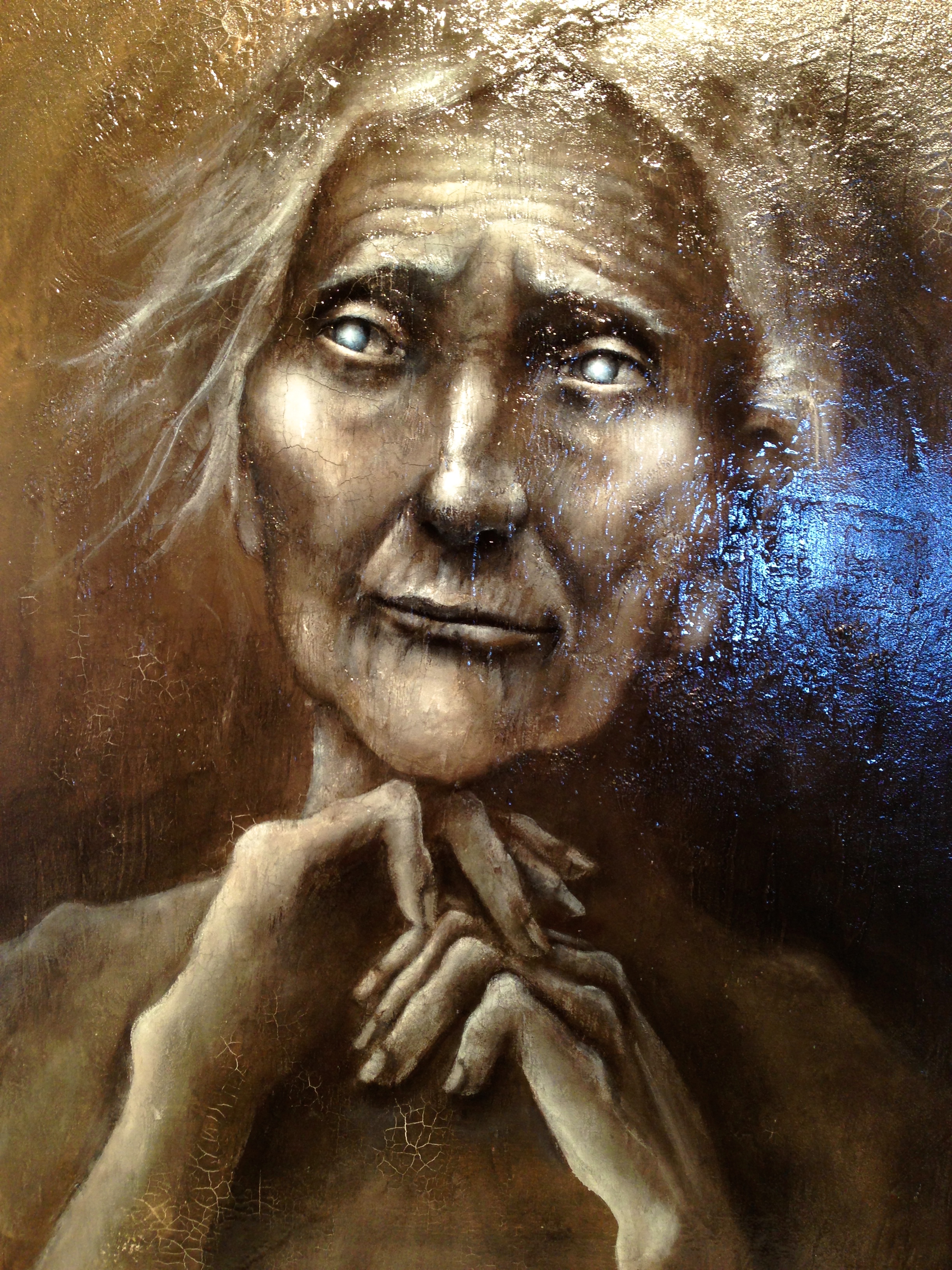 The See-er, 2016 (varnished) Acrylic, oil, & texture medium on canvas