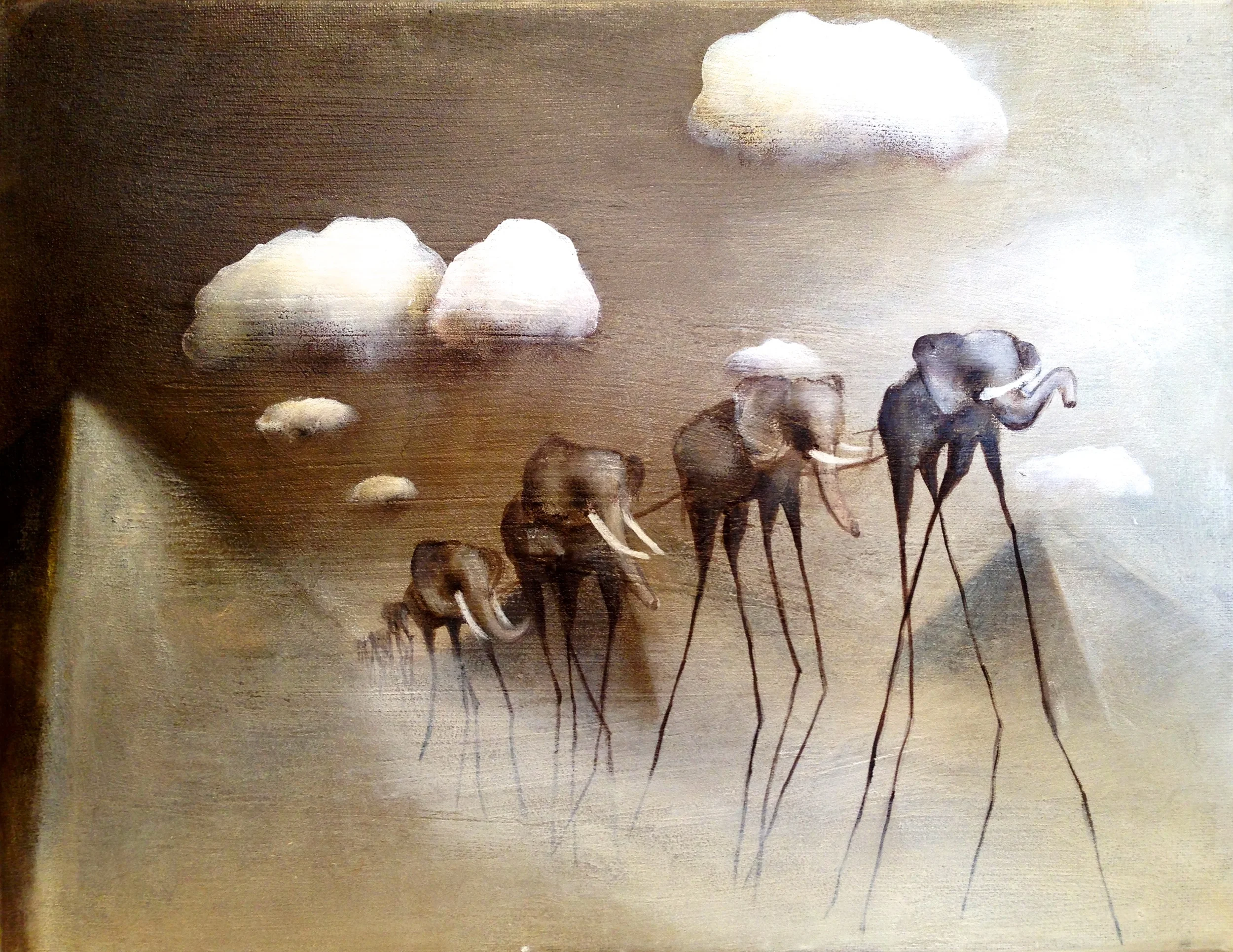 The Great Walk, 2016Acrylic & texture medium on canvas