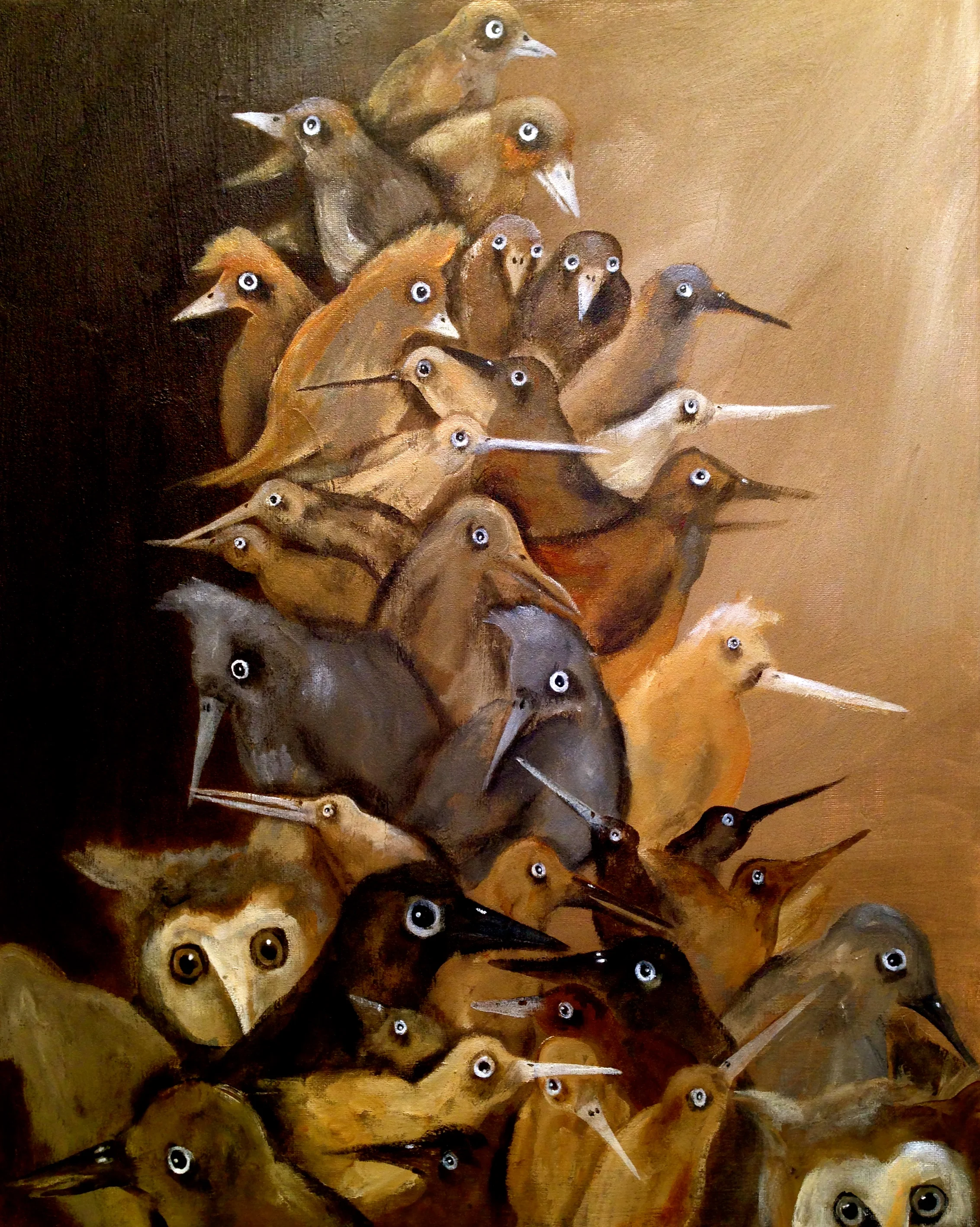 Stack-O-Birds, 2016Acrylic & oil on canvas
