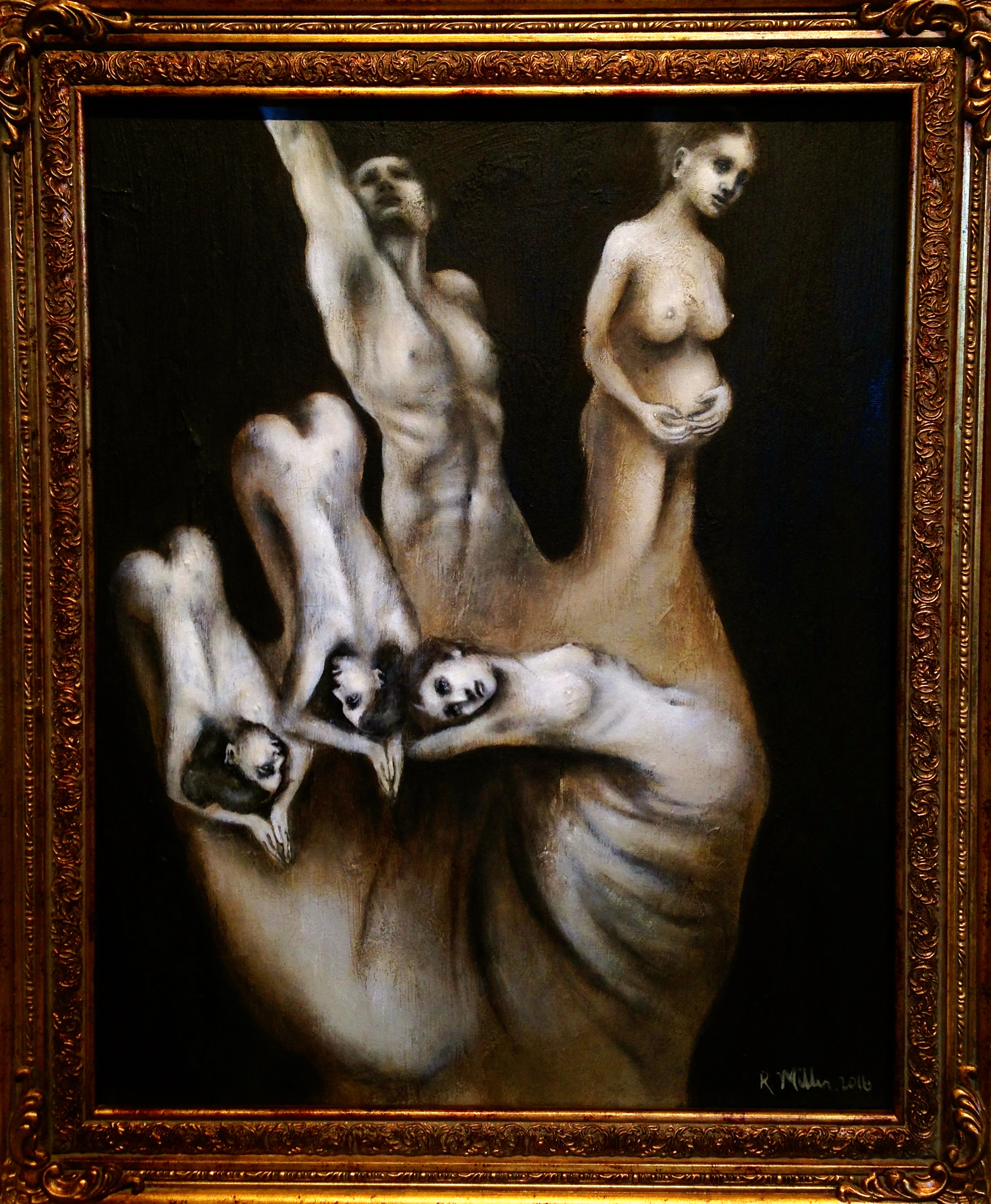 Humans For Peace, 2016 Acrylic & oil on canvas