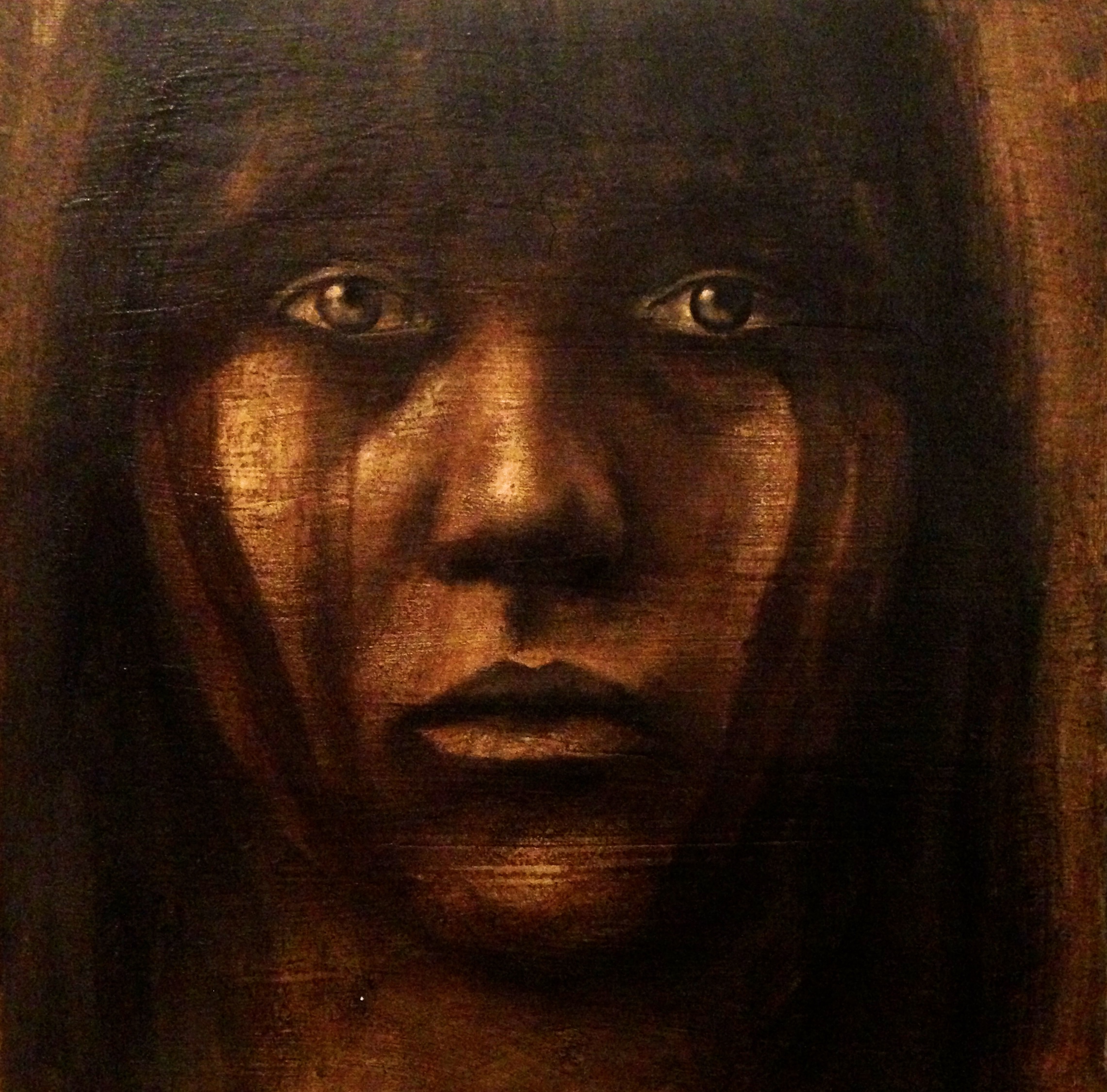 Indigenous Girl, 2016 Acrylic, oil, texture medium on canvas