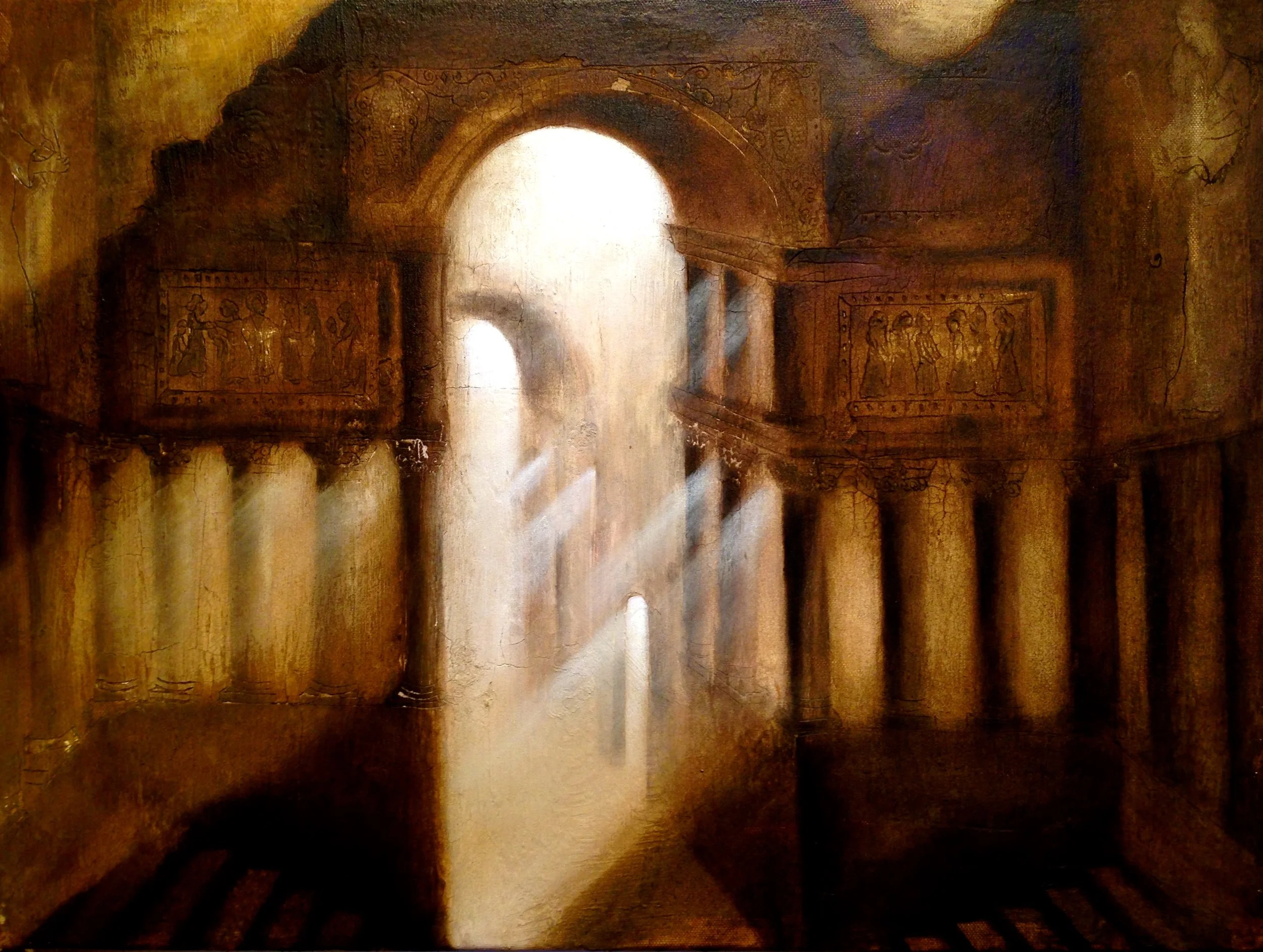 The Ruins, 2016Acrylic, oil, texture medium on canvas