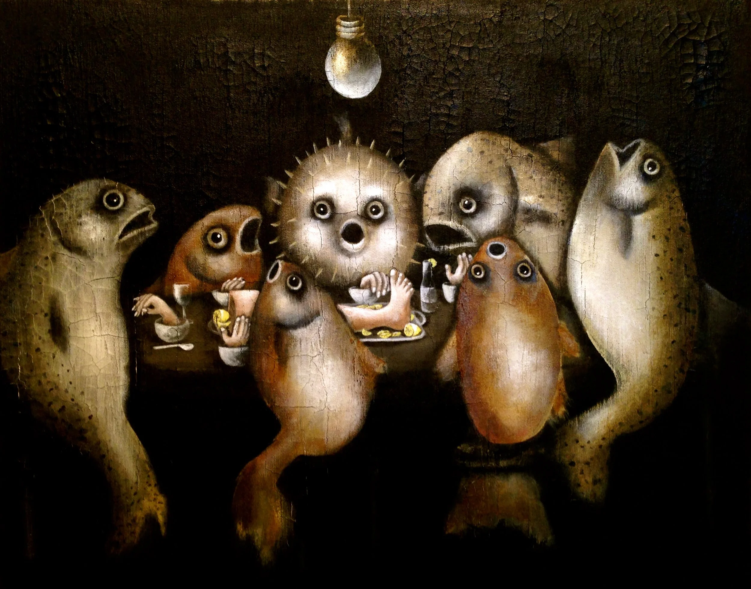 The Dinner Guest, 2016Acrylic, oil, texture medium on canvas