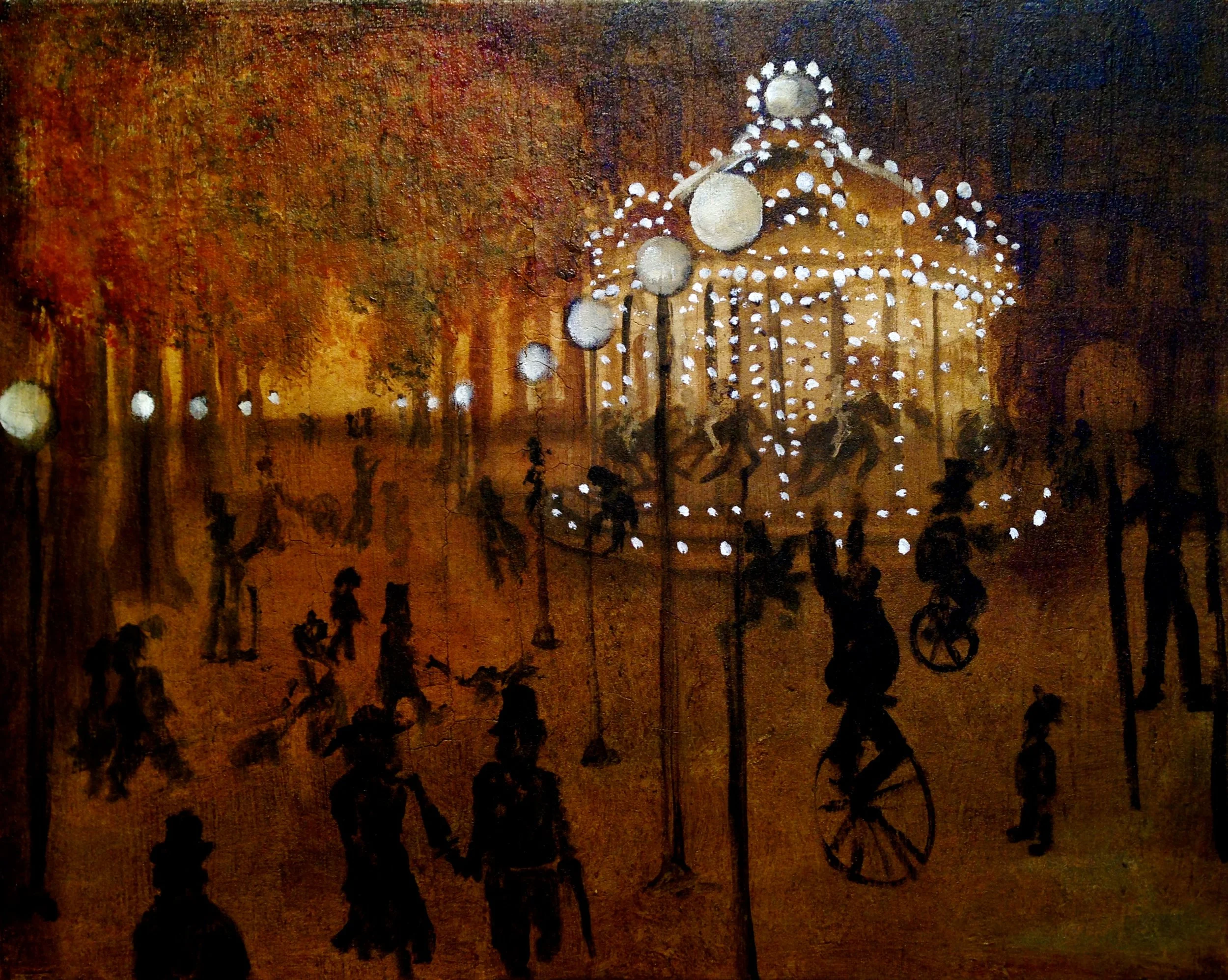 Autumn Night, 2016Acrylic, oil, texture medium on canvas