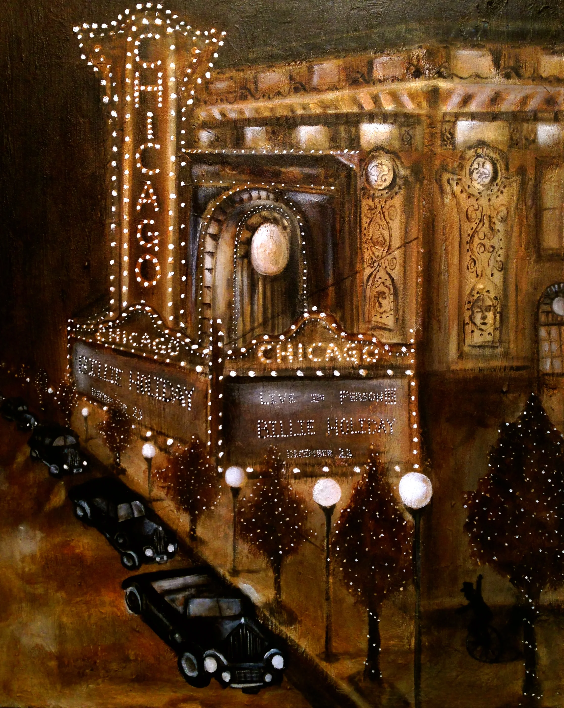 Old Chicago, 2016Acrylic, oil, texture medium on canvas