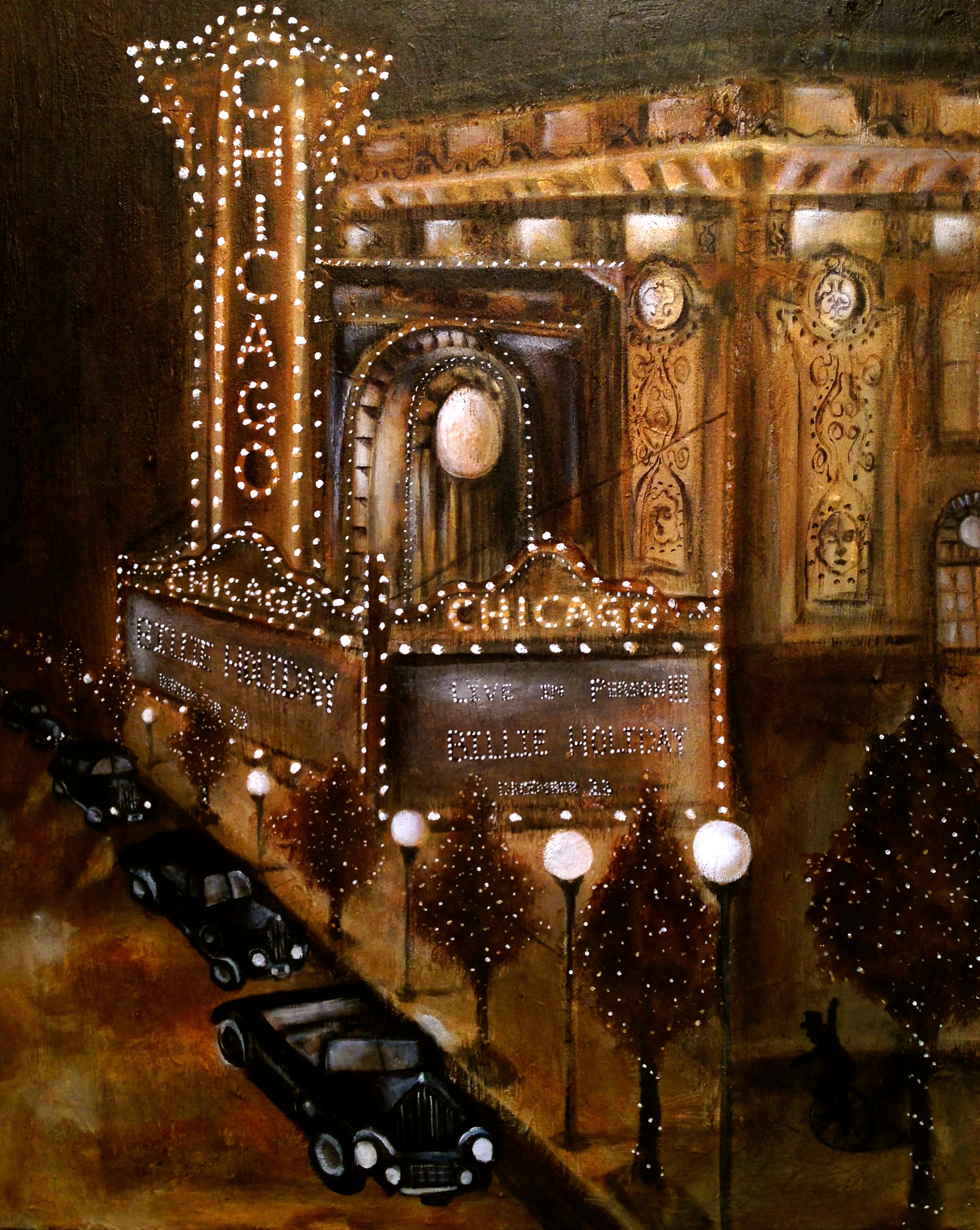 Old Chicago, 2016 Acrylic, oil, texture medium on canvas
