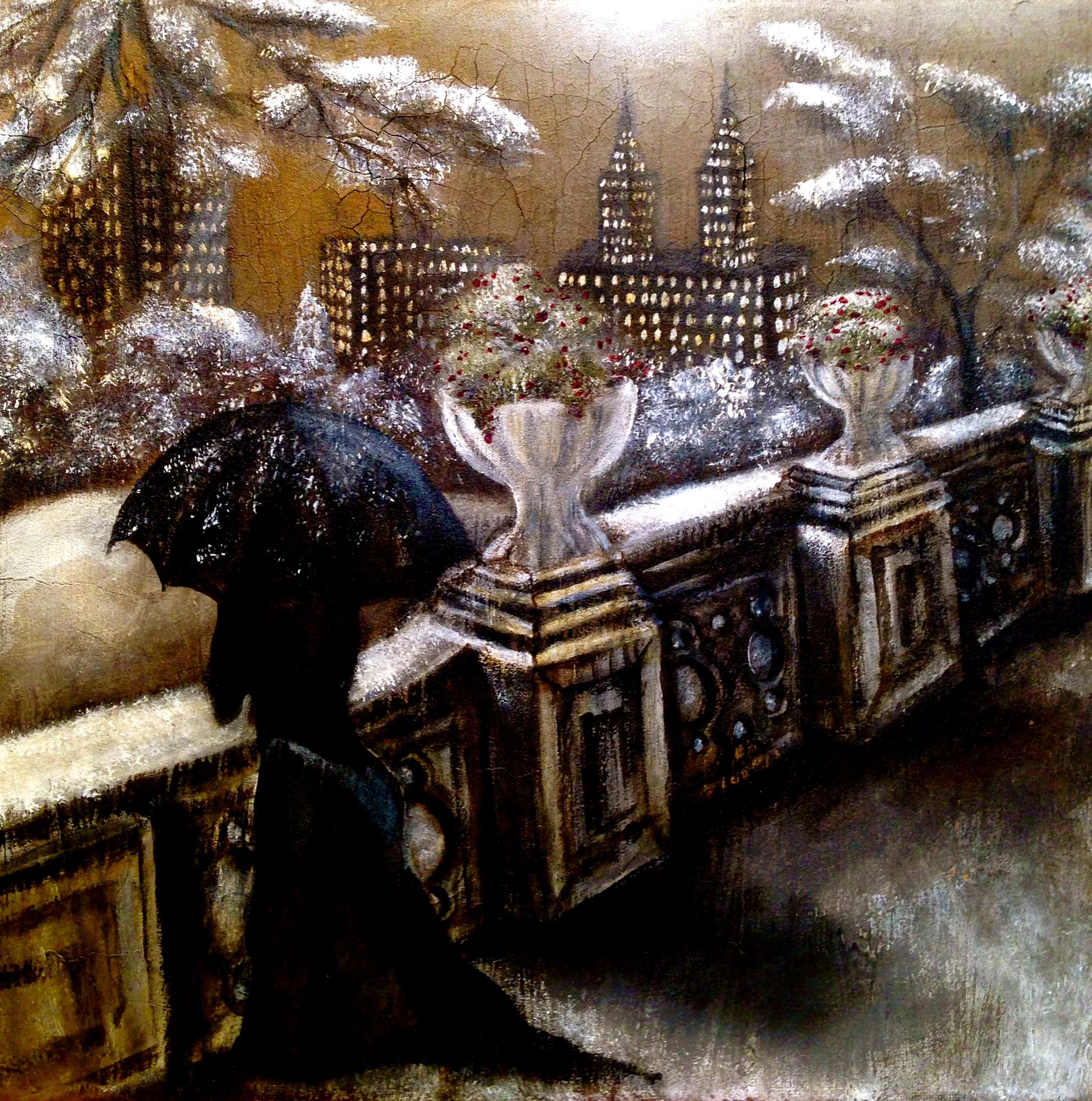 Moonrise, 2016Acrylic, oil, texture medium on canvas