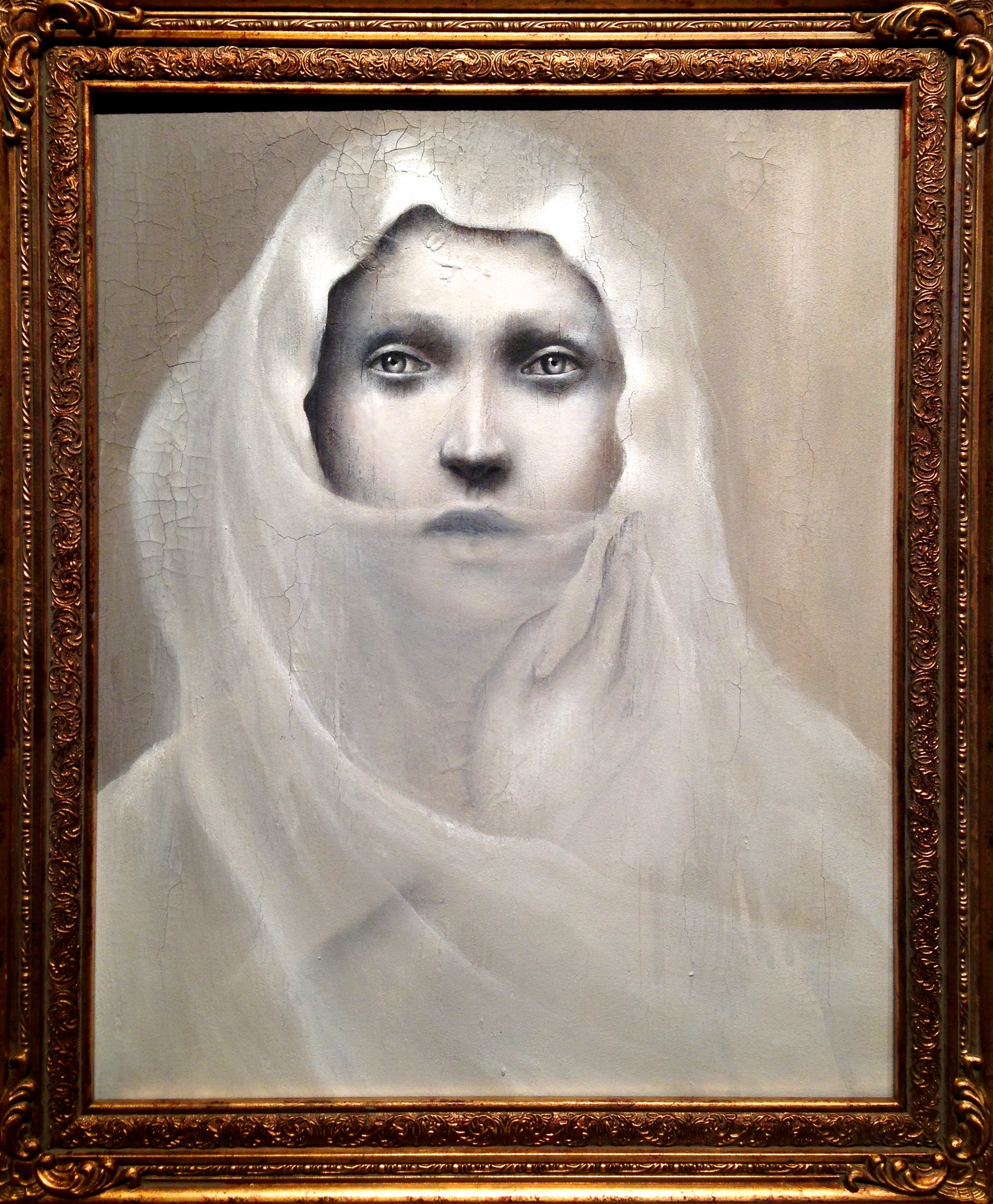 Syrian Girl, 2016 Acrylic, oil, texture medium on canvas