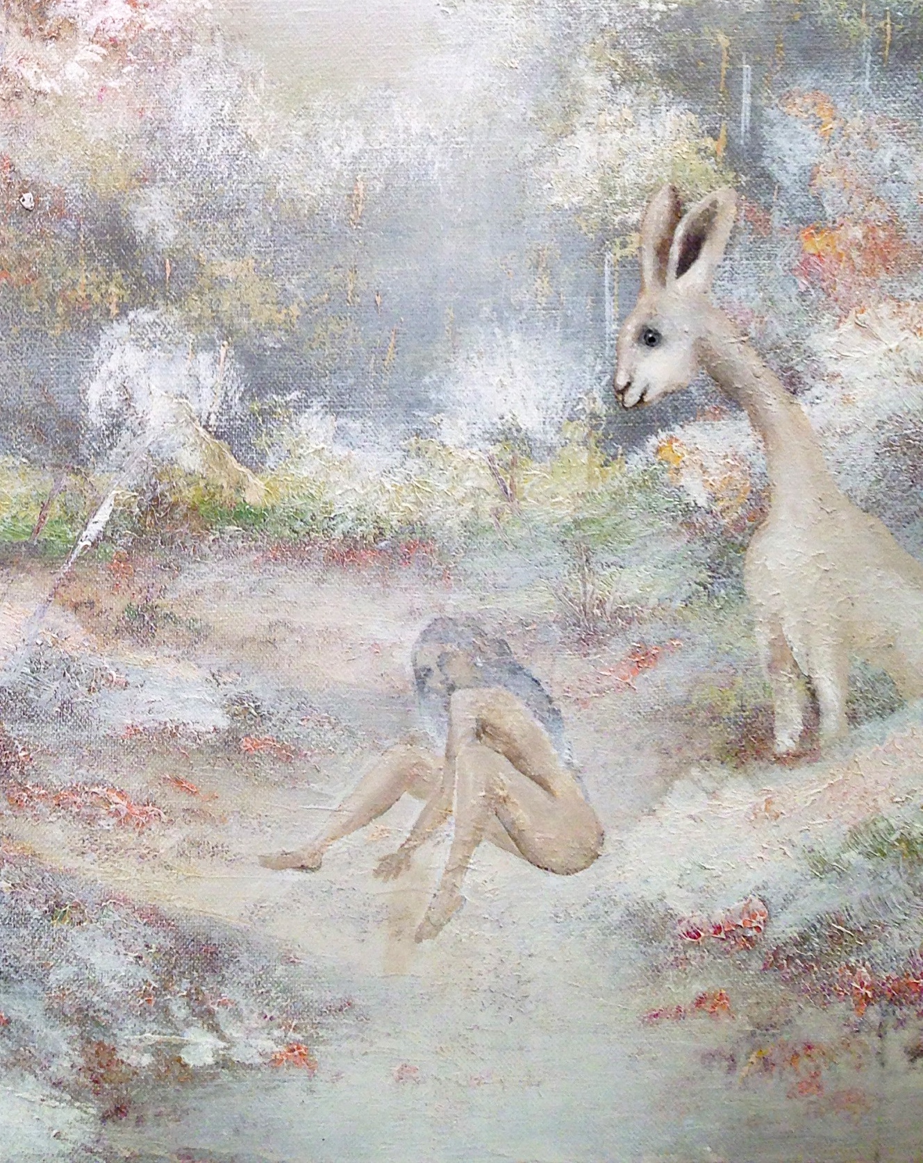 (closeup) Forest Nymph, 2016 Oil & Acrylic on canvas