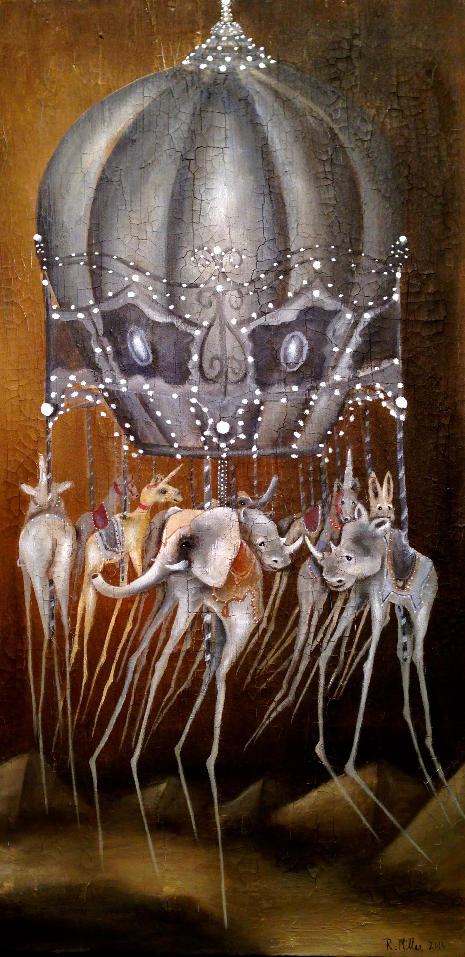 Balloonusel, 2016Acrylic, oil, texture medium on canvas